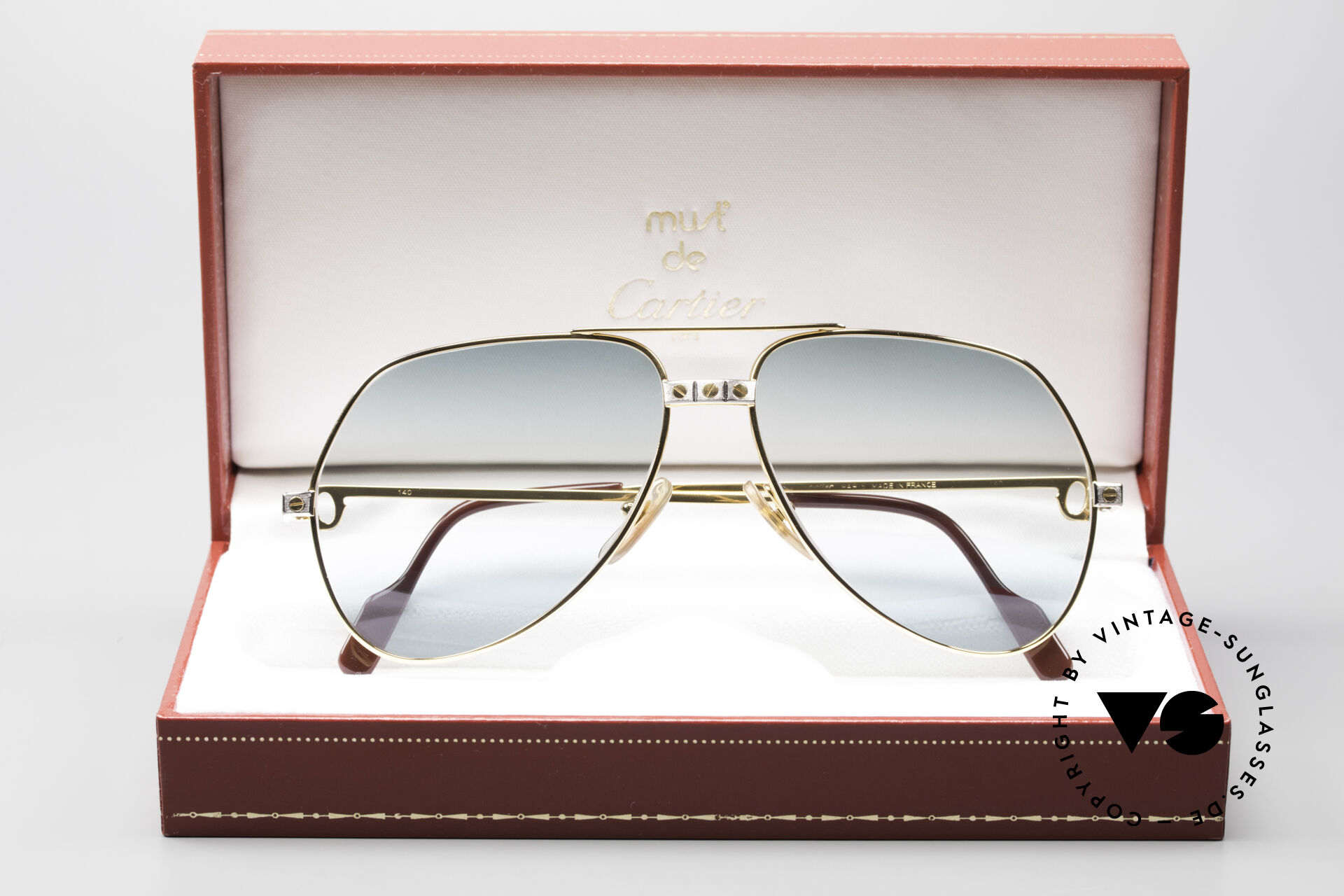 Cartier Vendome Santos M Double Gradient Green Lens