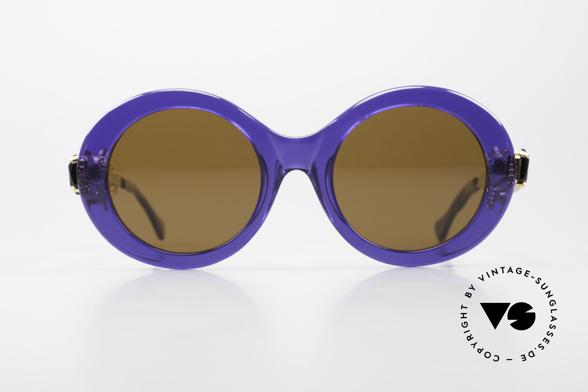 Moschino by Persol-Vintage M253 BLUE JEWELED SUNGLASSES Moschino M253, by Persol Ratti Vintage 90s Unique Rhinestone  main image 2