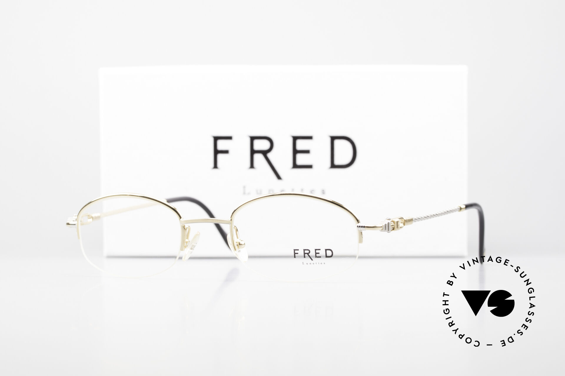 Glasses Fred Baleares Rare Oval Luxury Eyeglasses