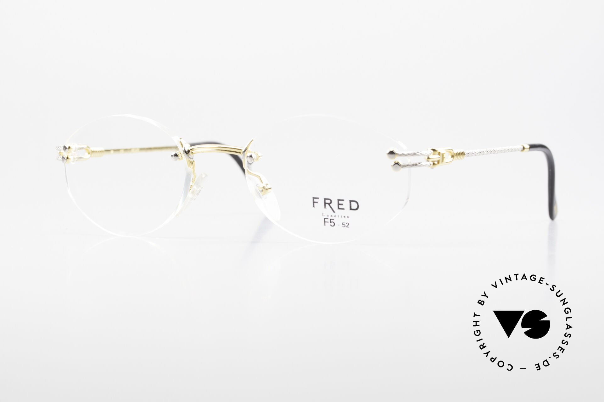 Glasses Fred Orcade F5 Oval Rimless Luxury Glasses