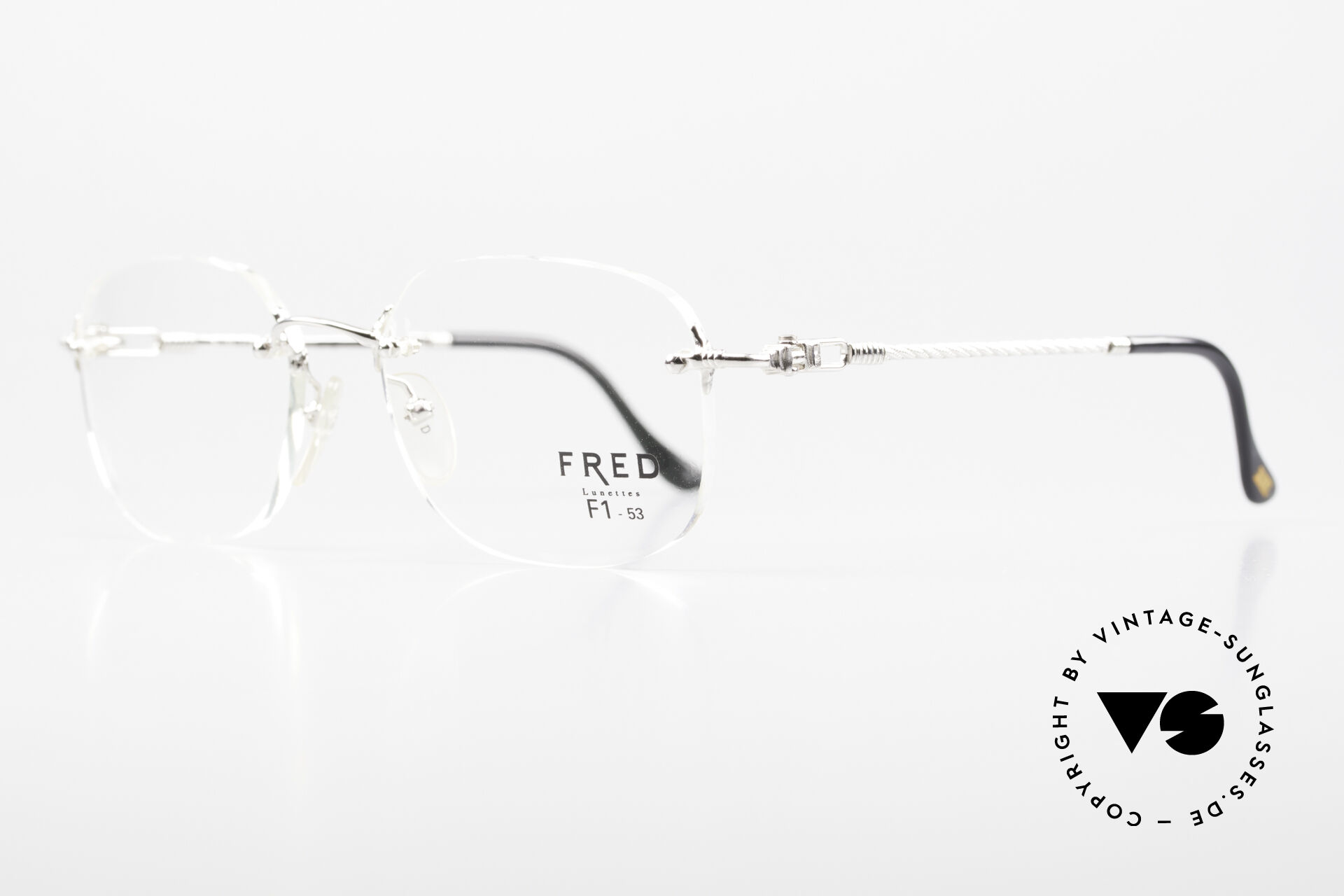 Fred Fidji F1 Rimless Luxury Frame Platinum