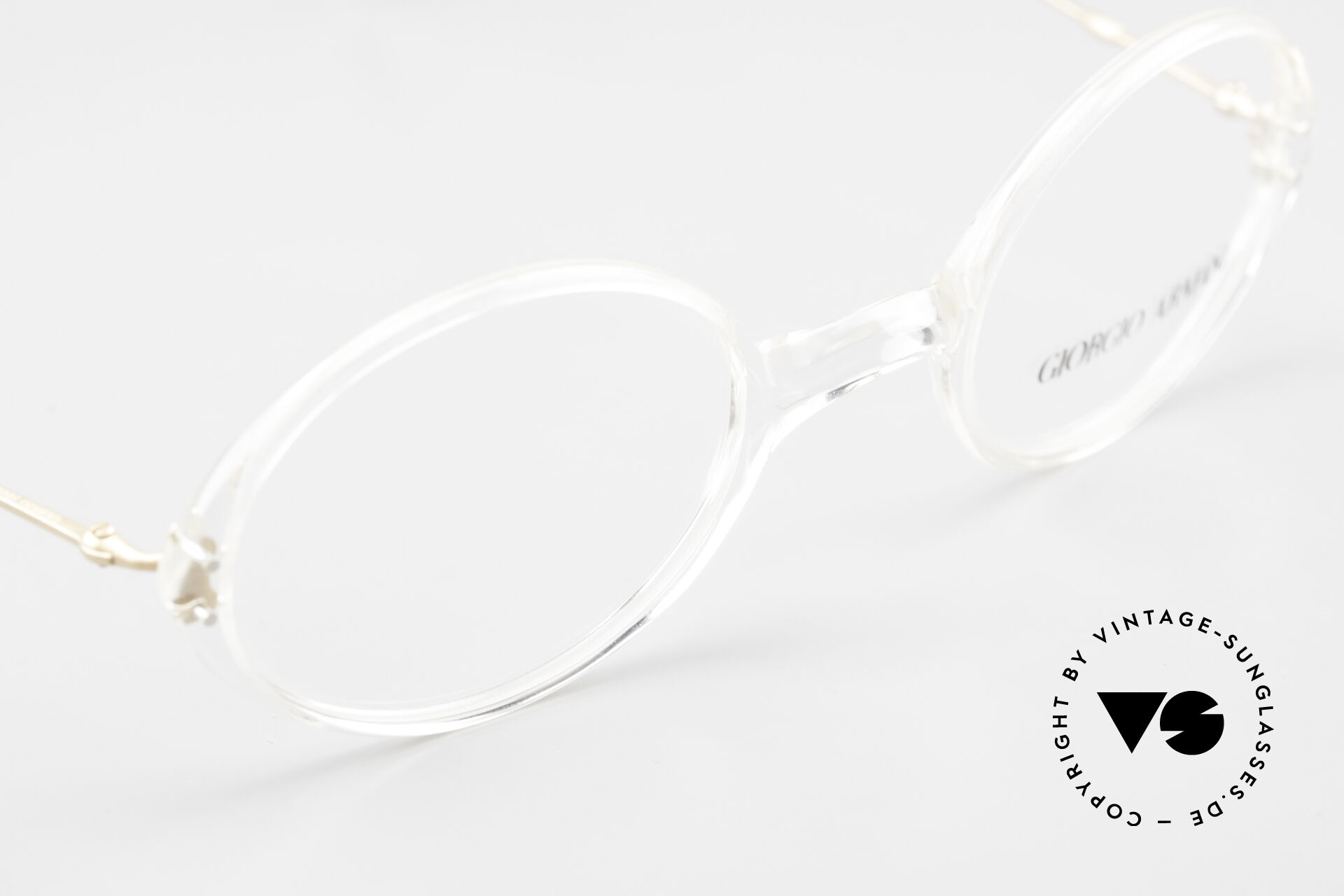 Glasses Giorgio Armani 363 Oval Eyeglasses Crystal 90 s