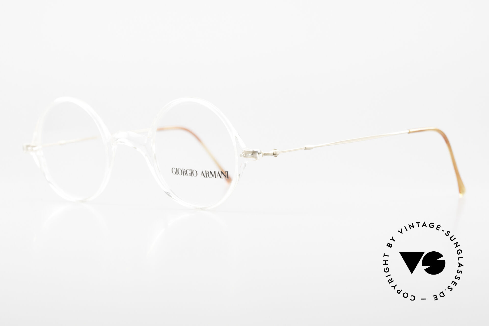 Glasses Giorgio Armani 365 Round Glasses Crystal 90 s