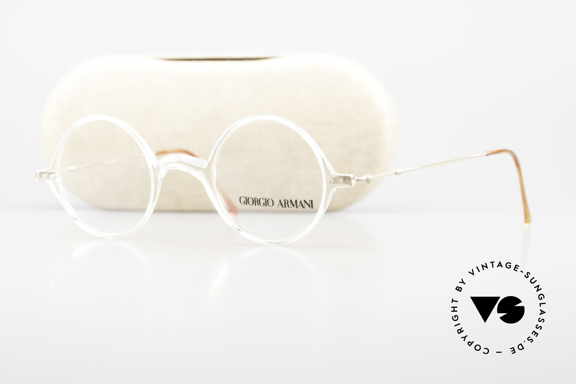 Glasses Giorgio Armani 365 Round Glasses Crystal 90 s