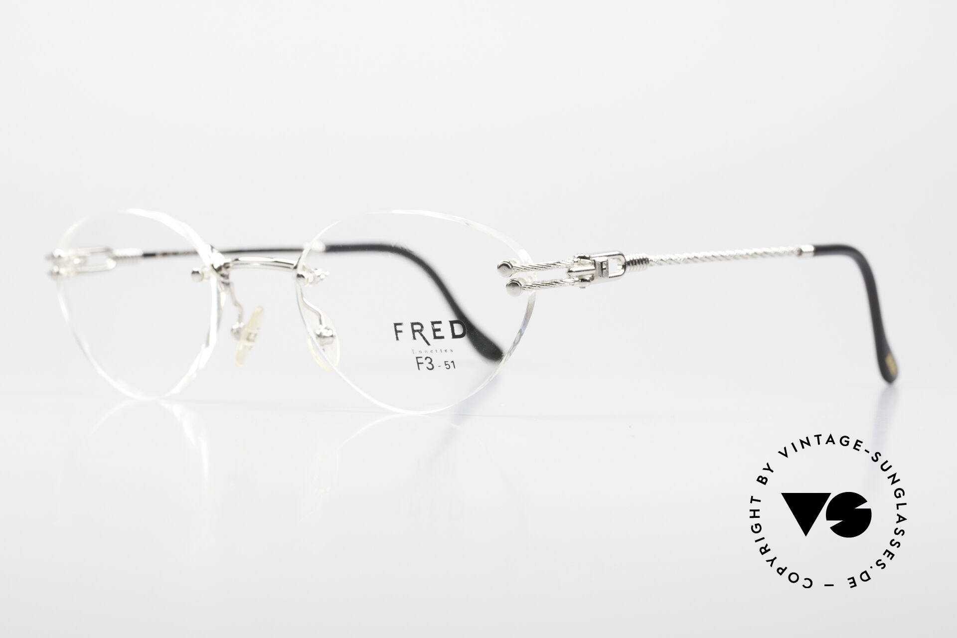 Glasses Fred Orcade F3 Rimless Platinum Eyeglasses