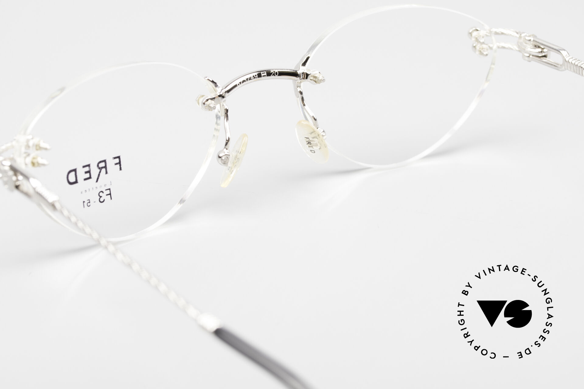 Glasses Fred Orcade F3 Rimless Platinum Eyeglasses
