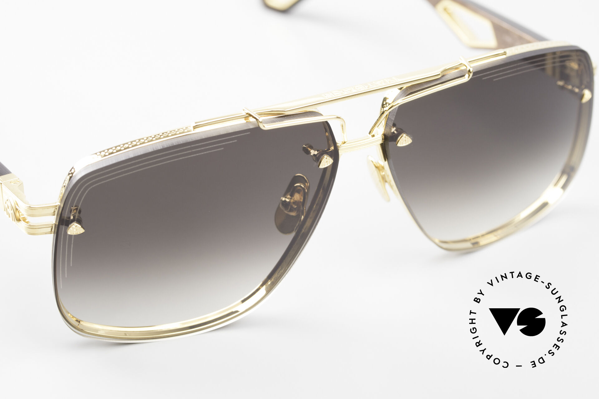 Sunglasses Maybach The King II Men's XL Luxury Shades 24kt