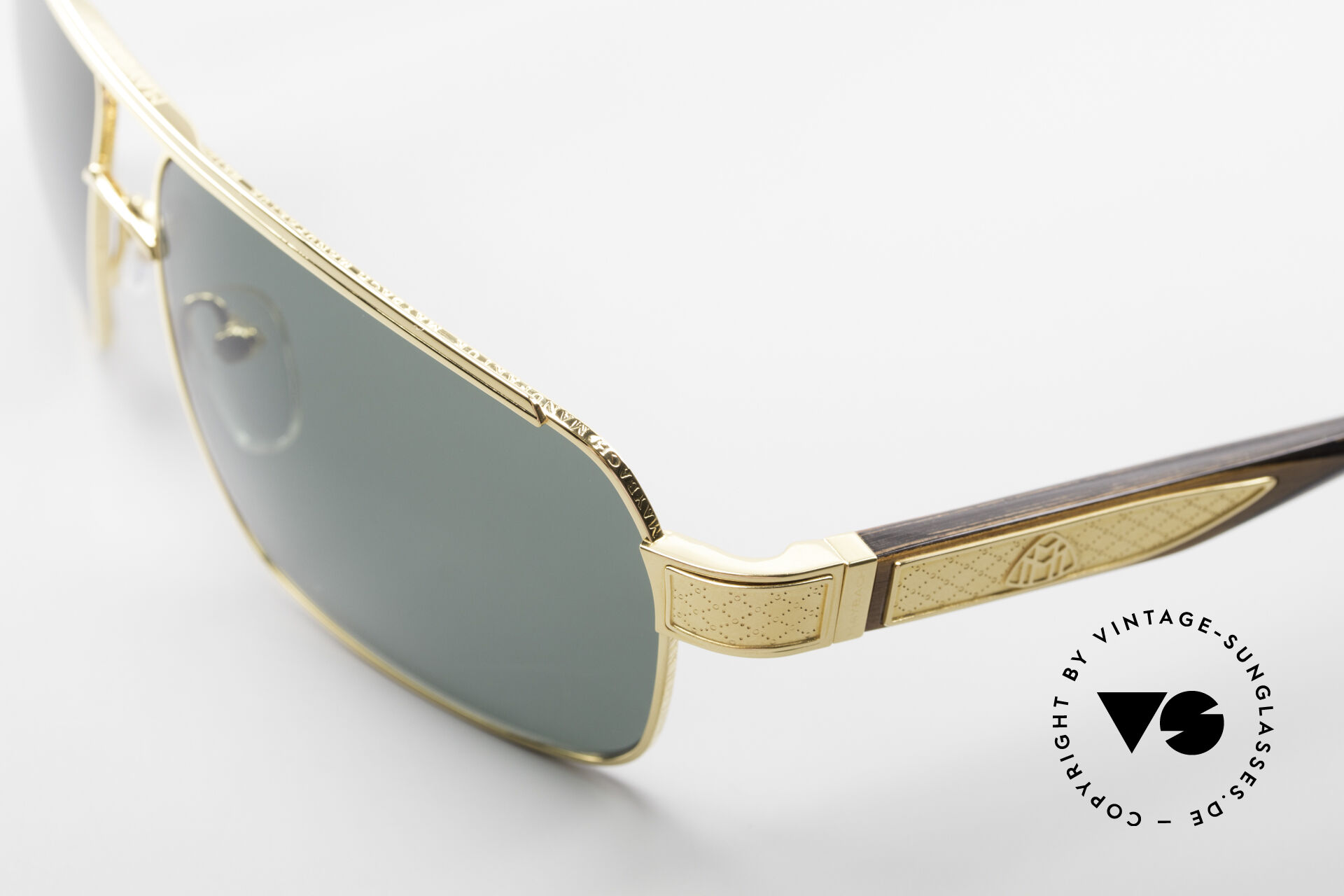 Sunglasses Maybach The Admiral I 24kt Yellow Gold Wood Frame
