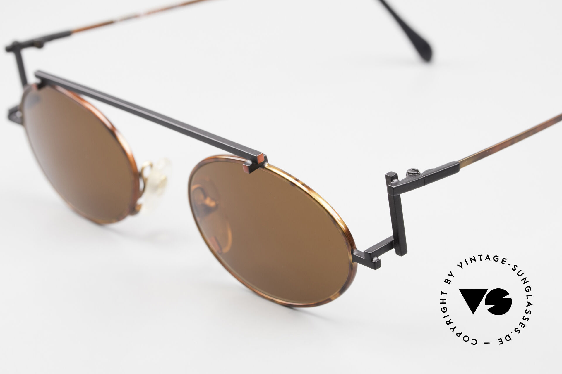 Lunettes Vintage Casanova RVC-14 - Monture Dorée Multicolore Carrée - NOS (neuf Ancien Stock)