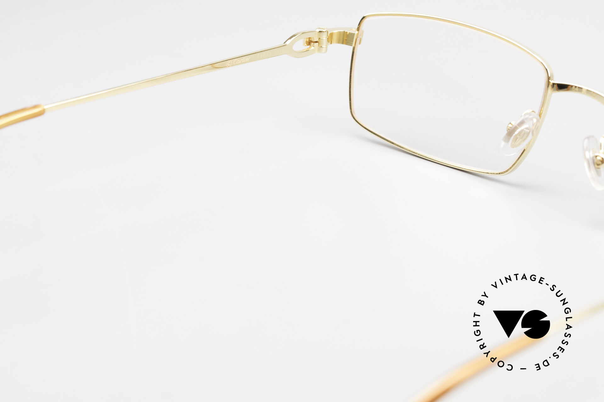 Glasses Cartier River Golden Luxury Frame Square