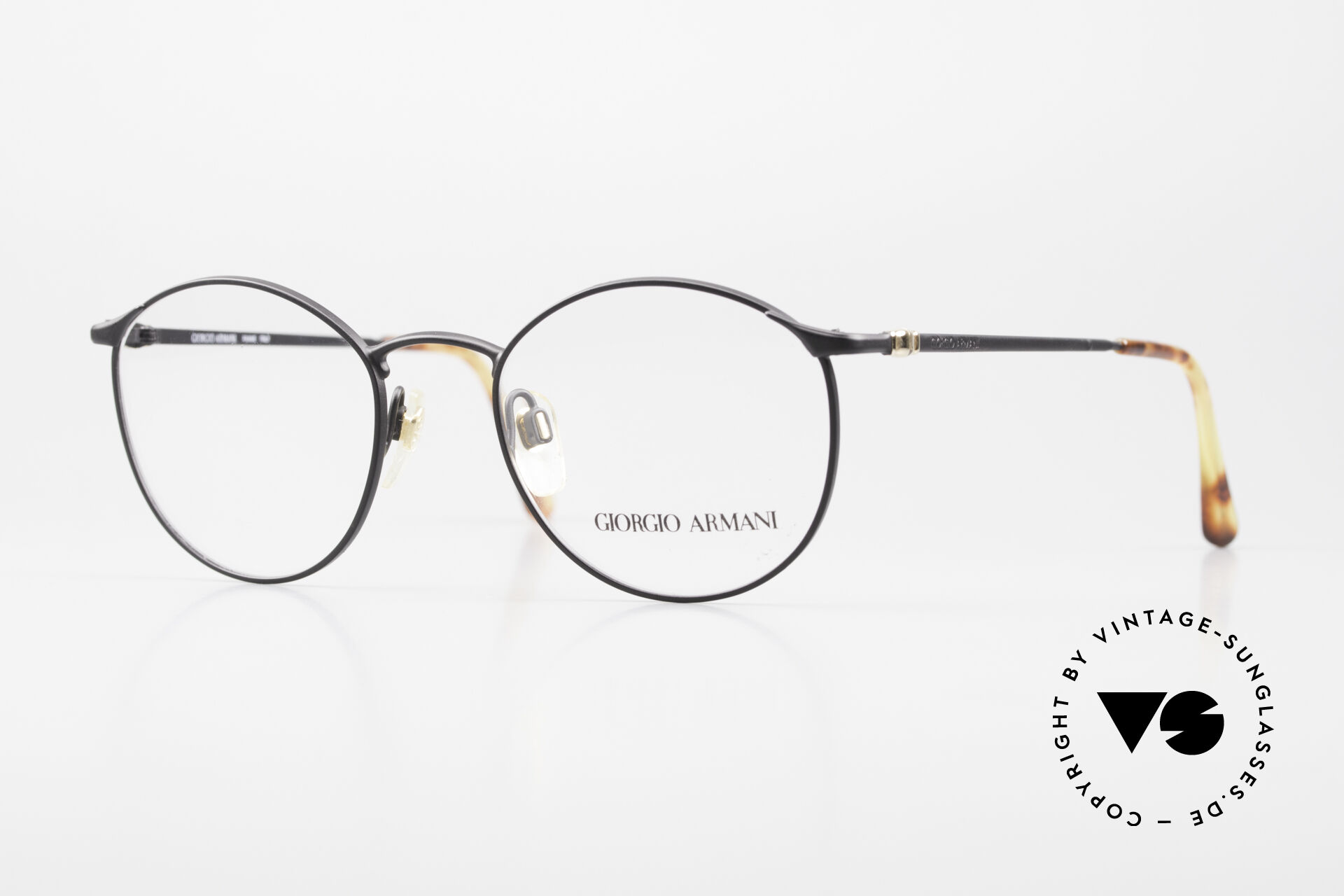 アート・デザイン・音楽 GIORGIO ARMANI Glasses Giorgio Armani 132 Rare Old 90's Panto Eyeglasses
