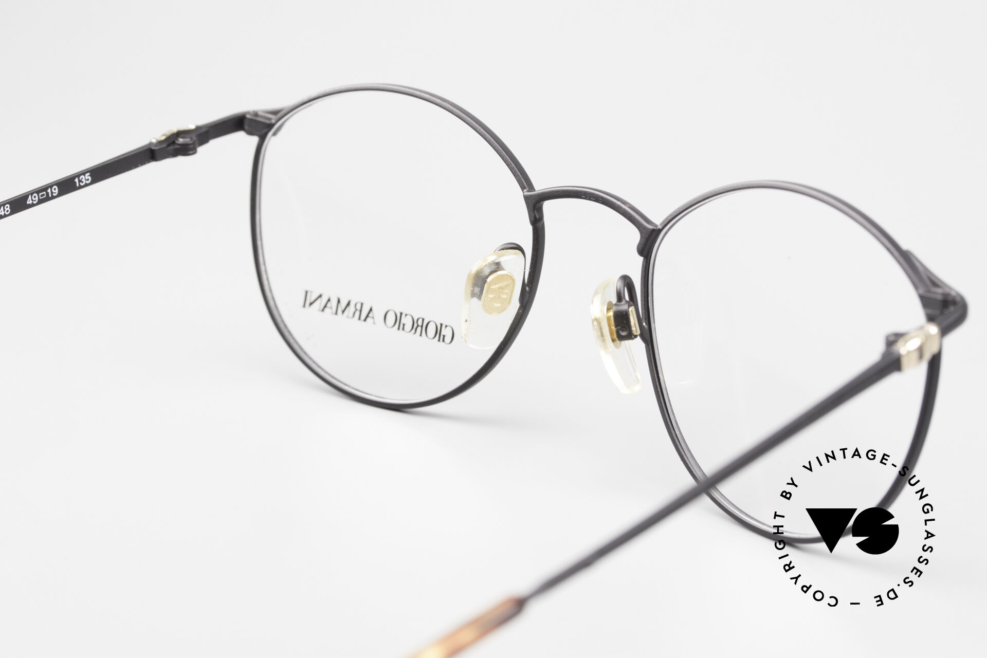 【高い素材】 Rare 132 Armani Giorgio Glasses Old Eyeglasses Panto 90's メガネ・老眼鏡