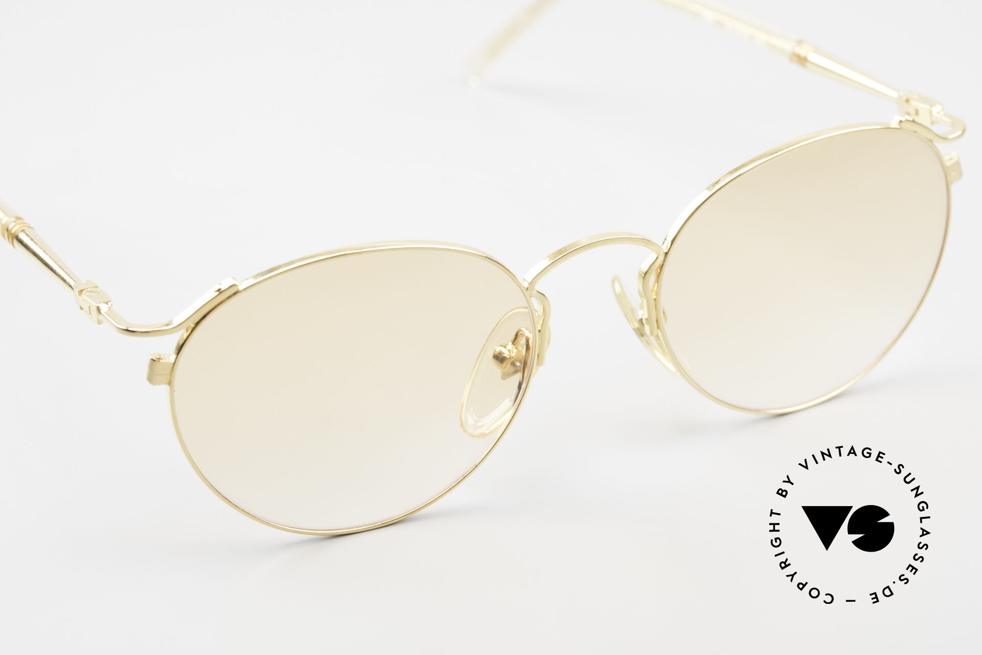 Sunglasses Jean Paul Gaultier 57-2271 22ct Gold-Plated Frame 90's
