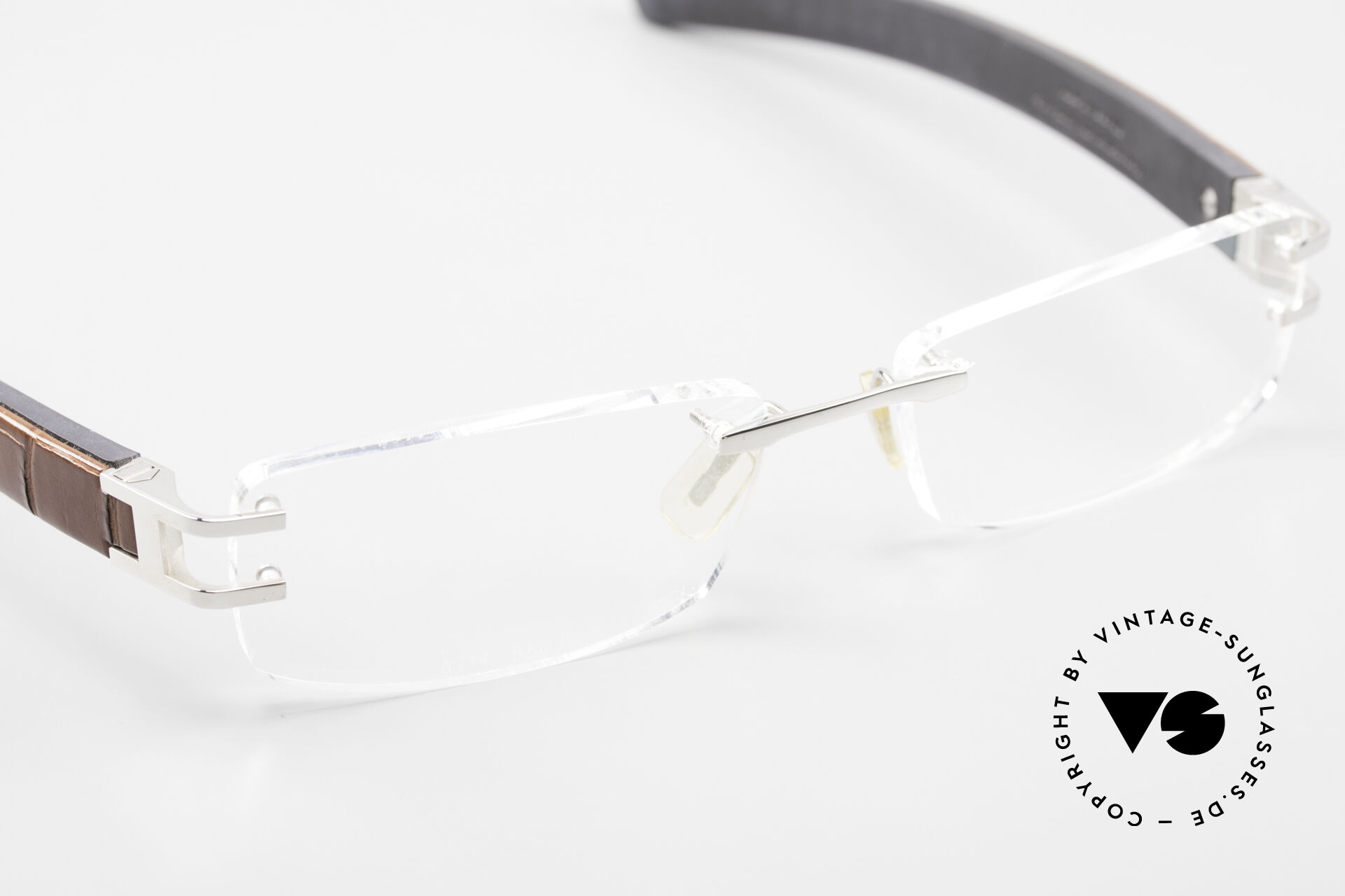 Glasses Tag Heuer L Type 0114 Luxury Specs Alligator Leather