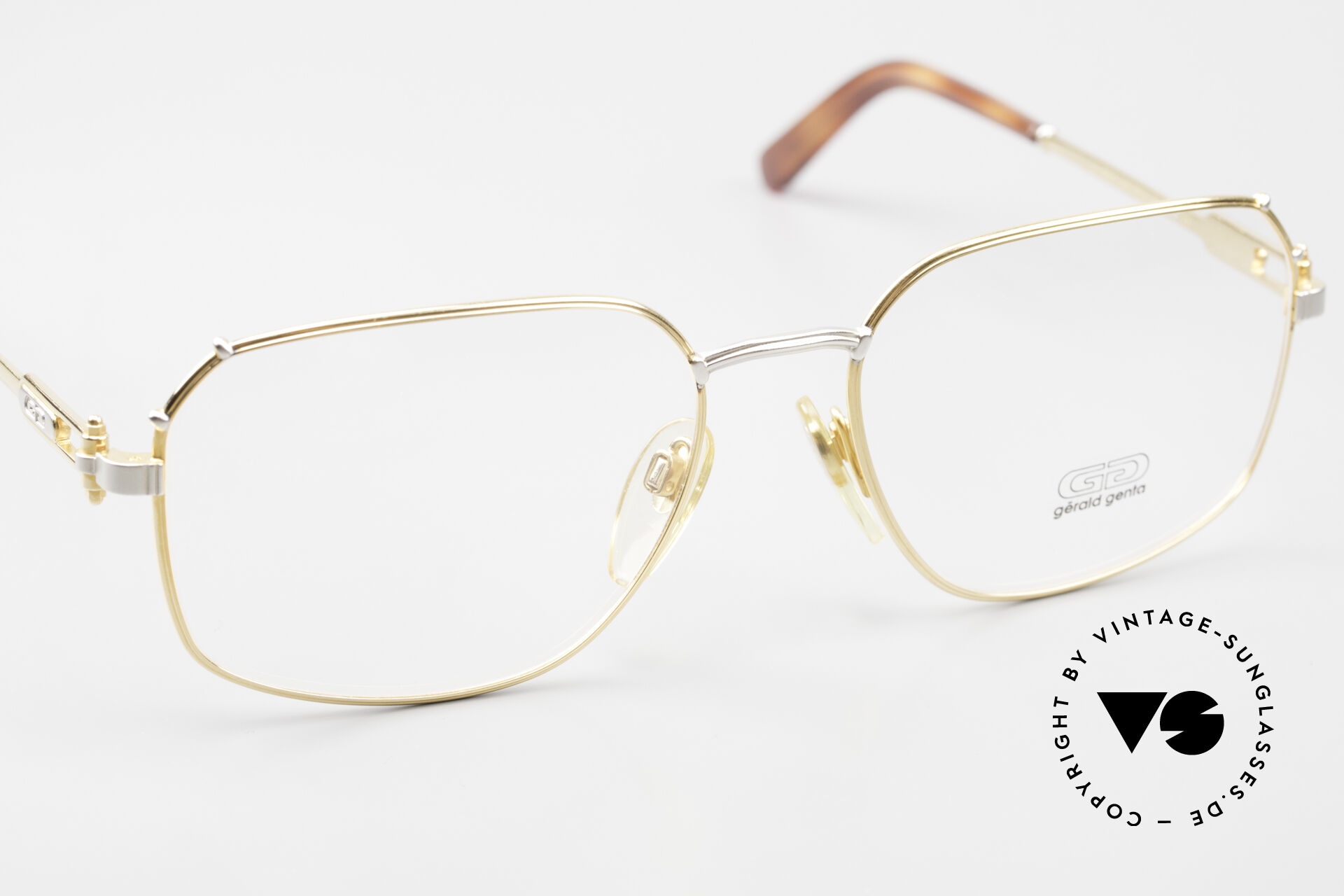 Glasses Gerald Genta Gold & Gold 08 90's Precious Metal Frame