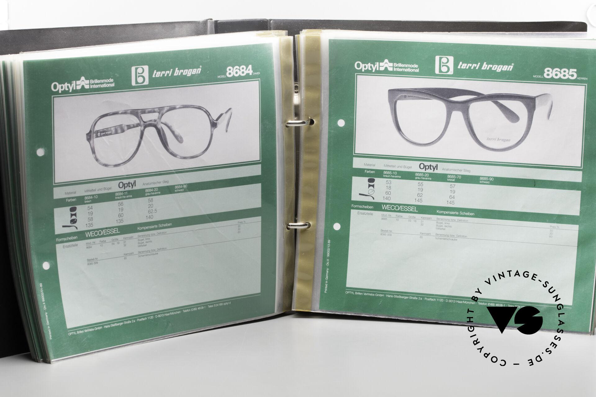 Sunglasses Optyl Catalog Terri Brogan Eyewear Details 1980's