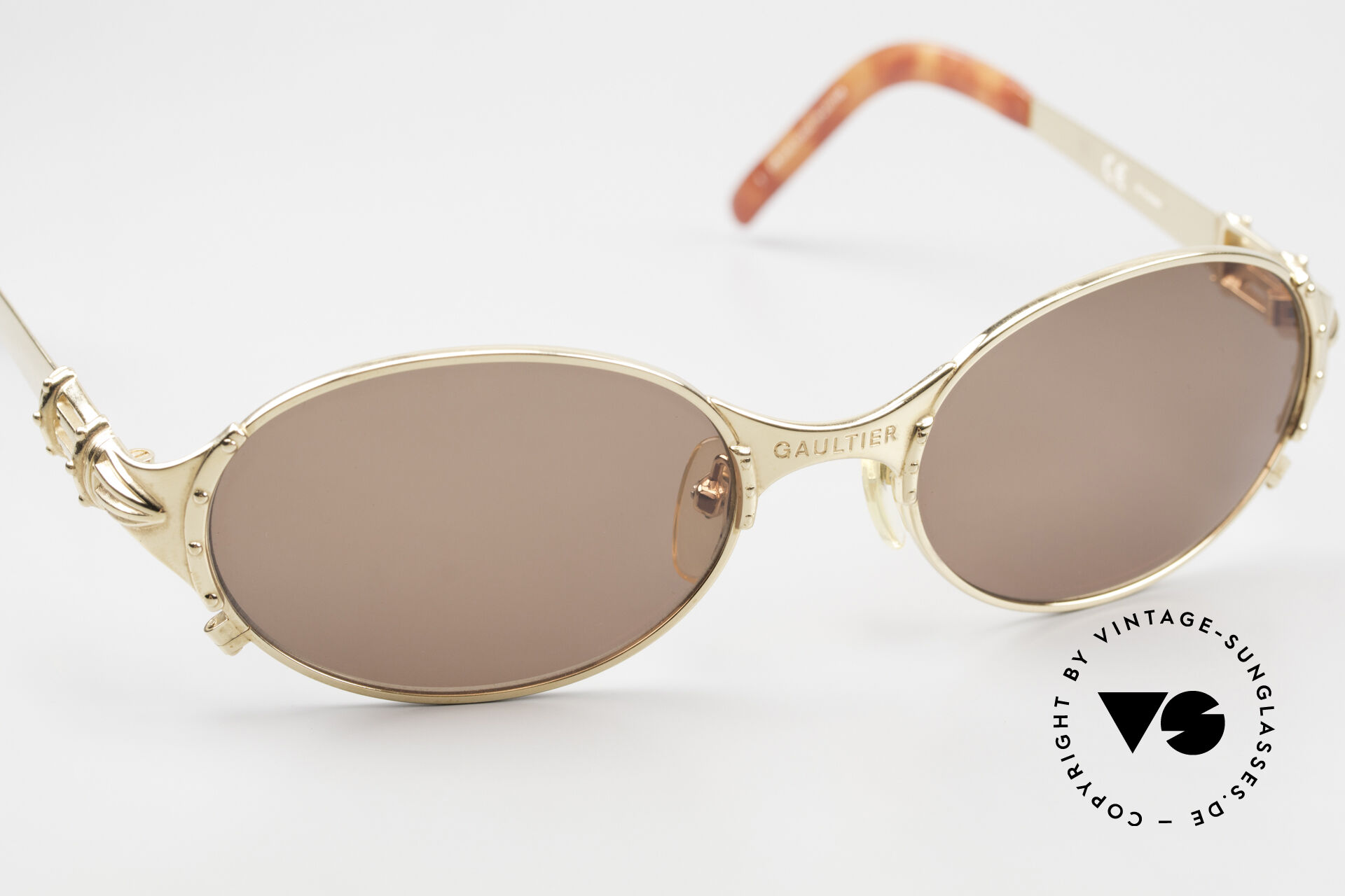 Jean Paul Gaultier 56-5106 90's Sunglasses Gold-Plated