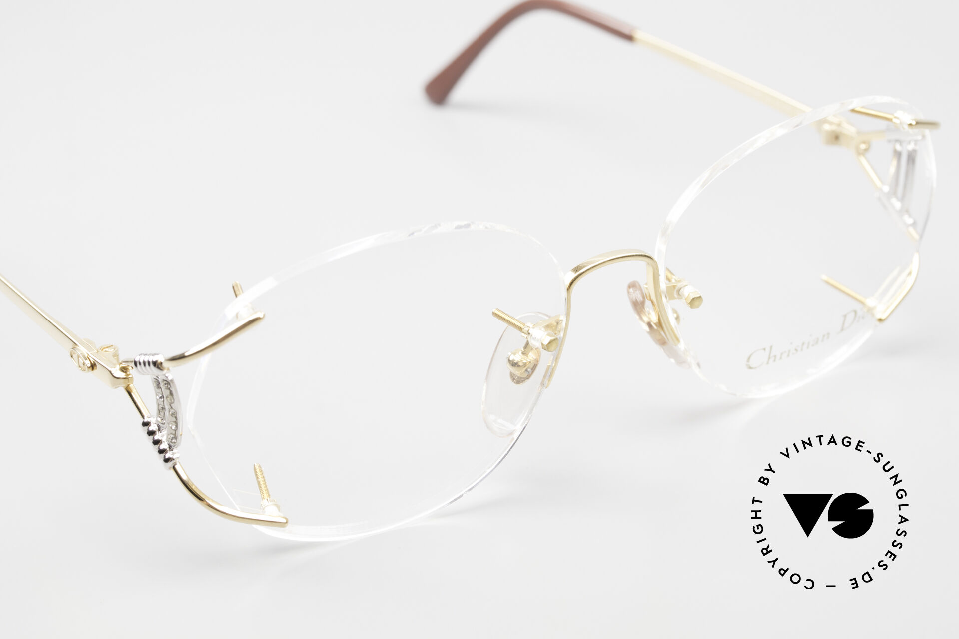 Glasses Christian Dior 2591 Rimless Frame From 1989