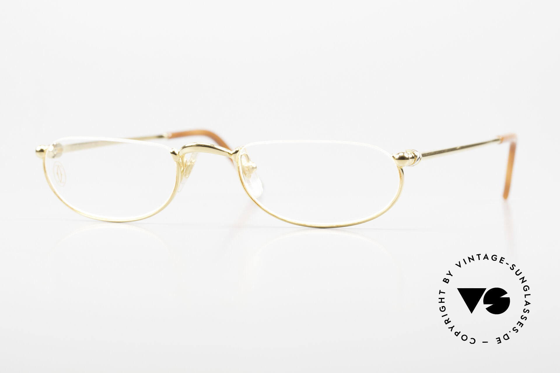 Cartier Demi Lune 2000 Oval Reading Frame Gold