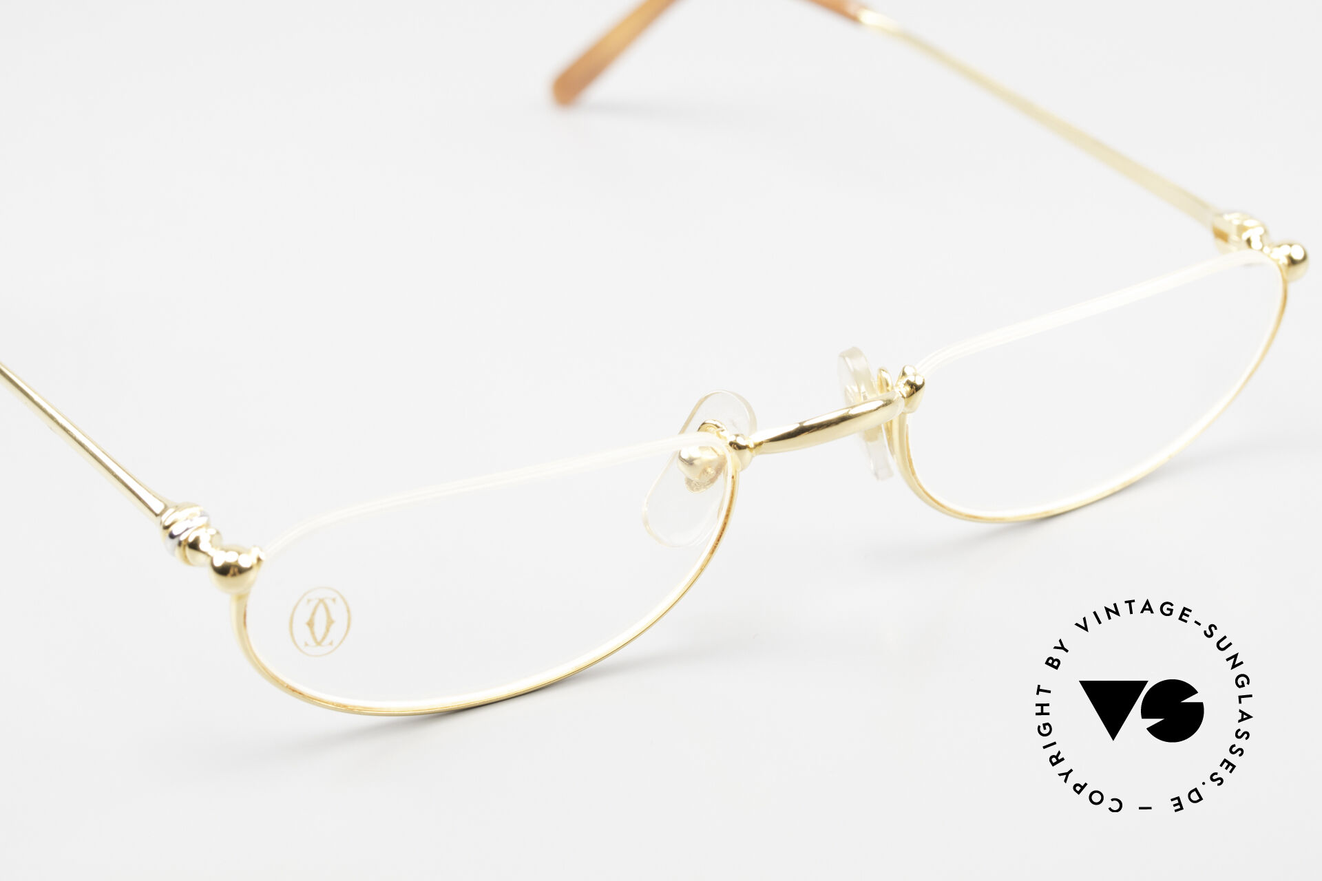 Glasses Cartier Demi Lune 2000 Oval Reading Frame Gold