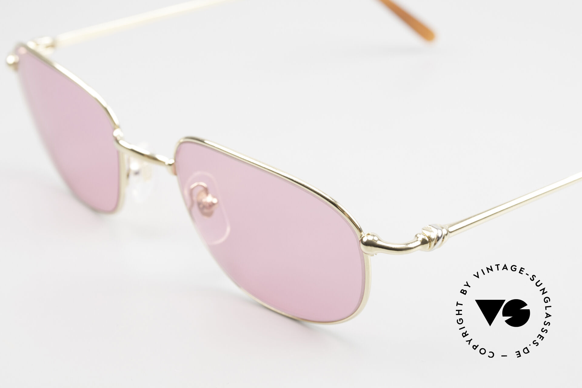 True Vintage Oversize Sunglasses | NOS | Monochrome Style Pink Lens | Viva Gianni Versace Mod 293 Col 41K Vintage Pink Sunglasses – Ed  main image 2
