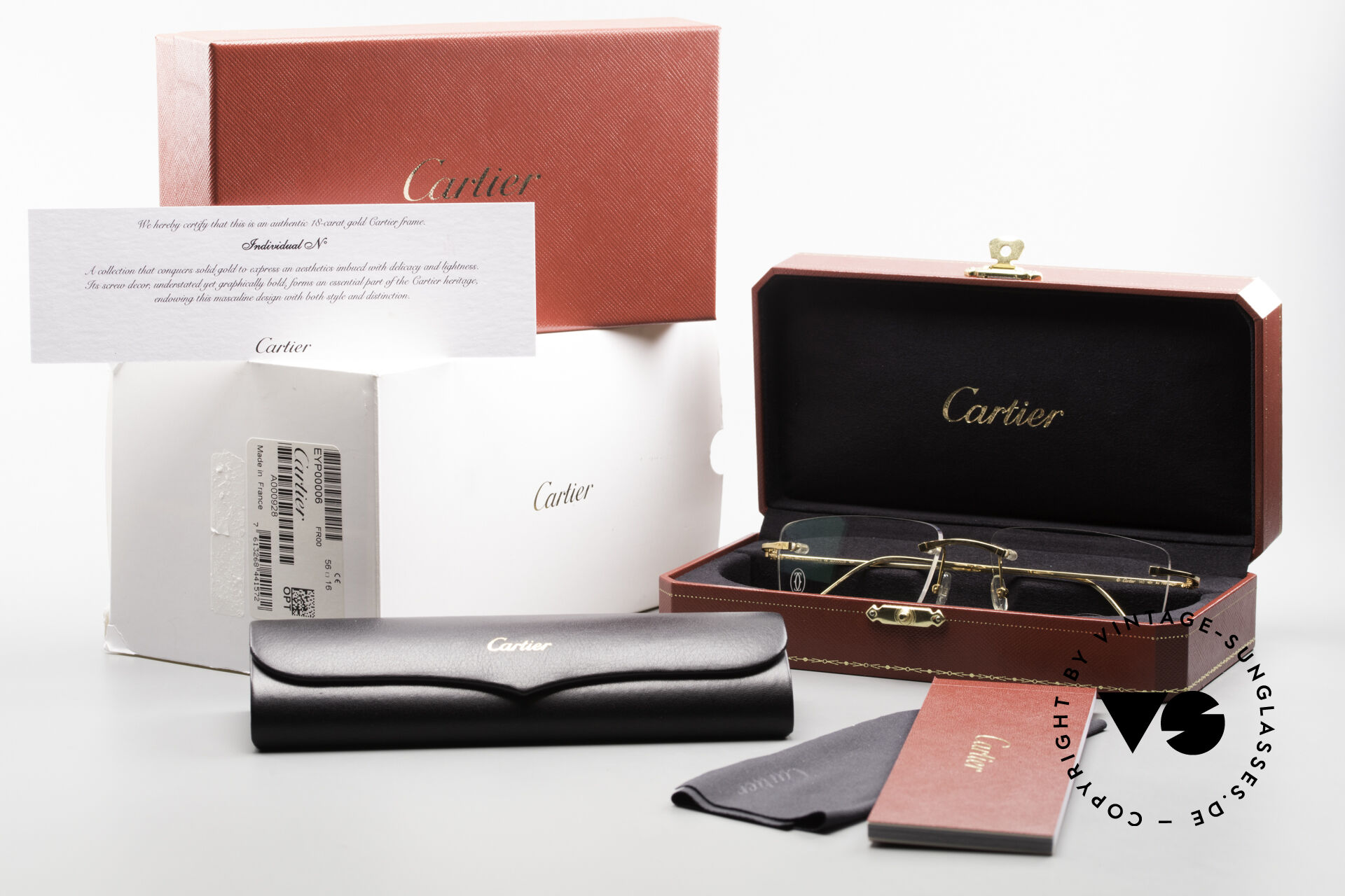 Solid gold top cartier glasses