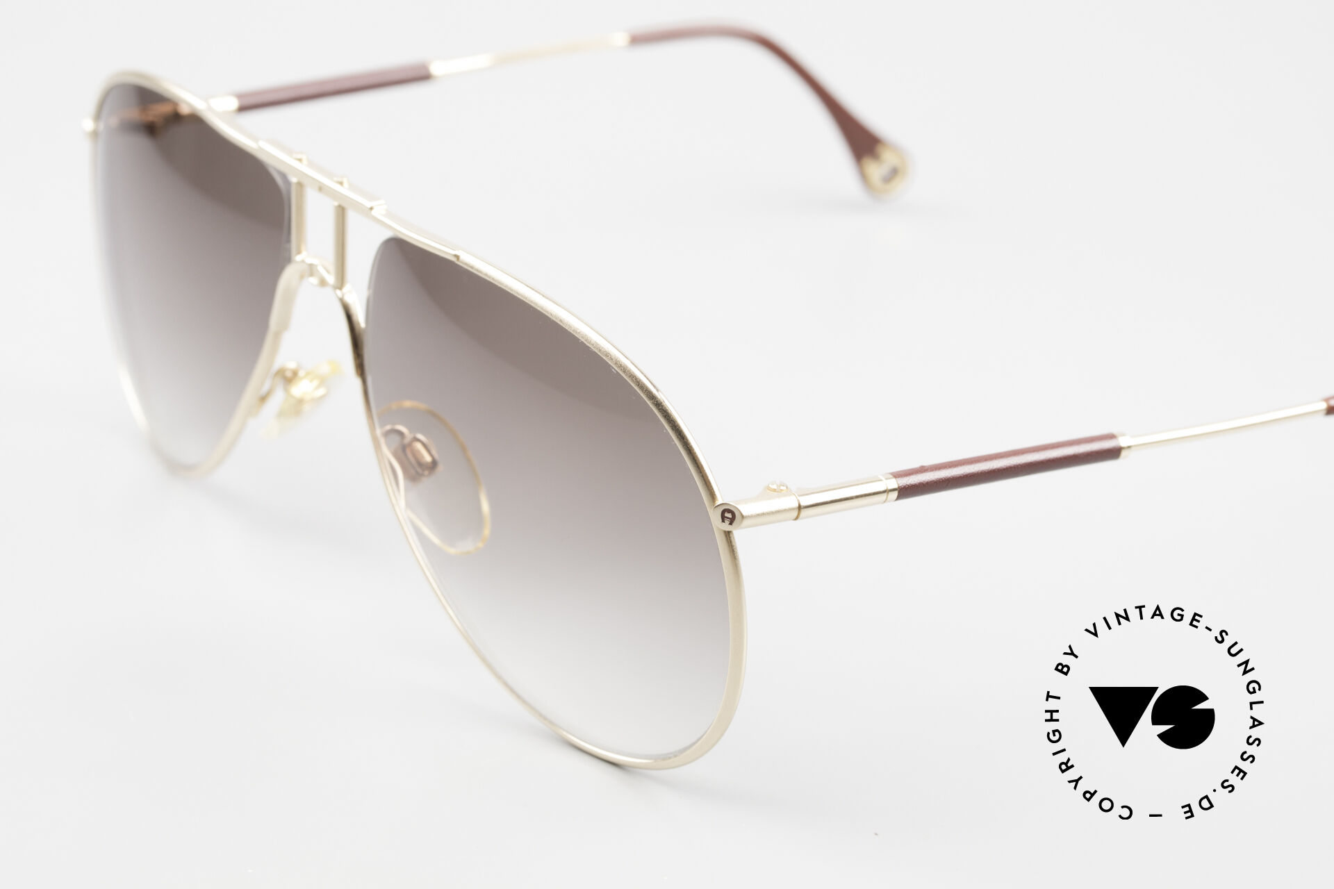 Lunettes Vintage Aigner EA 20 Or Cuivre Oval Cadre De Lunettes