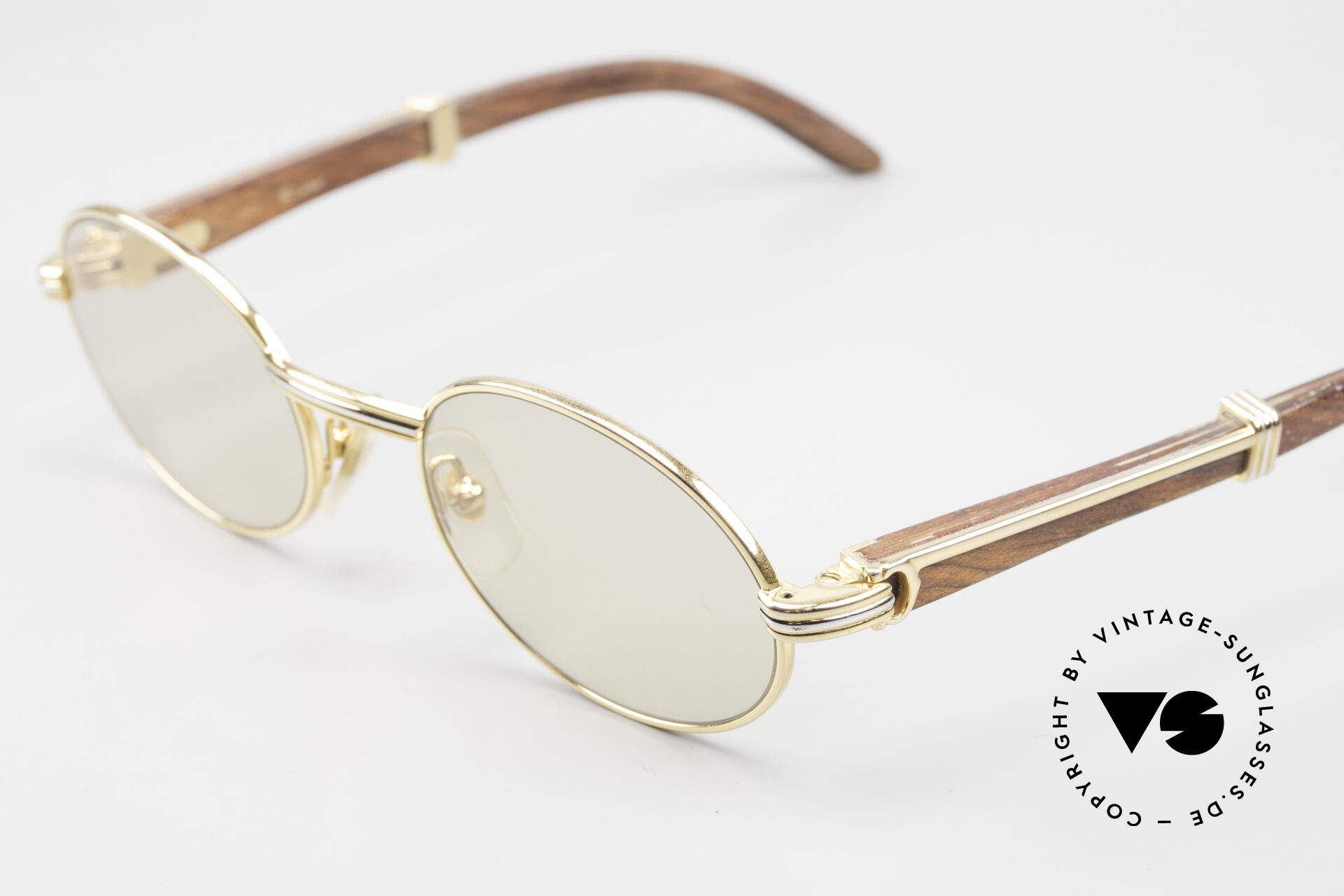 Cartier Giverny Rare Oval Wood Sunglasses