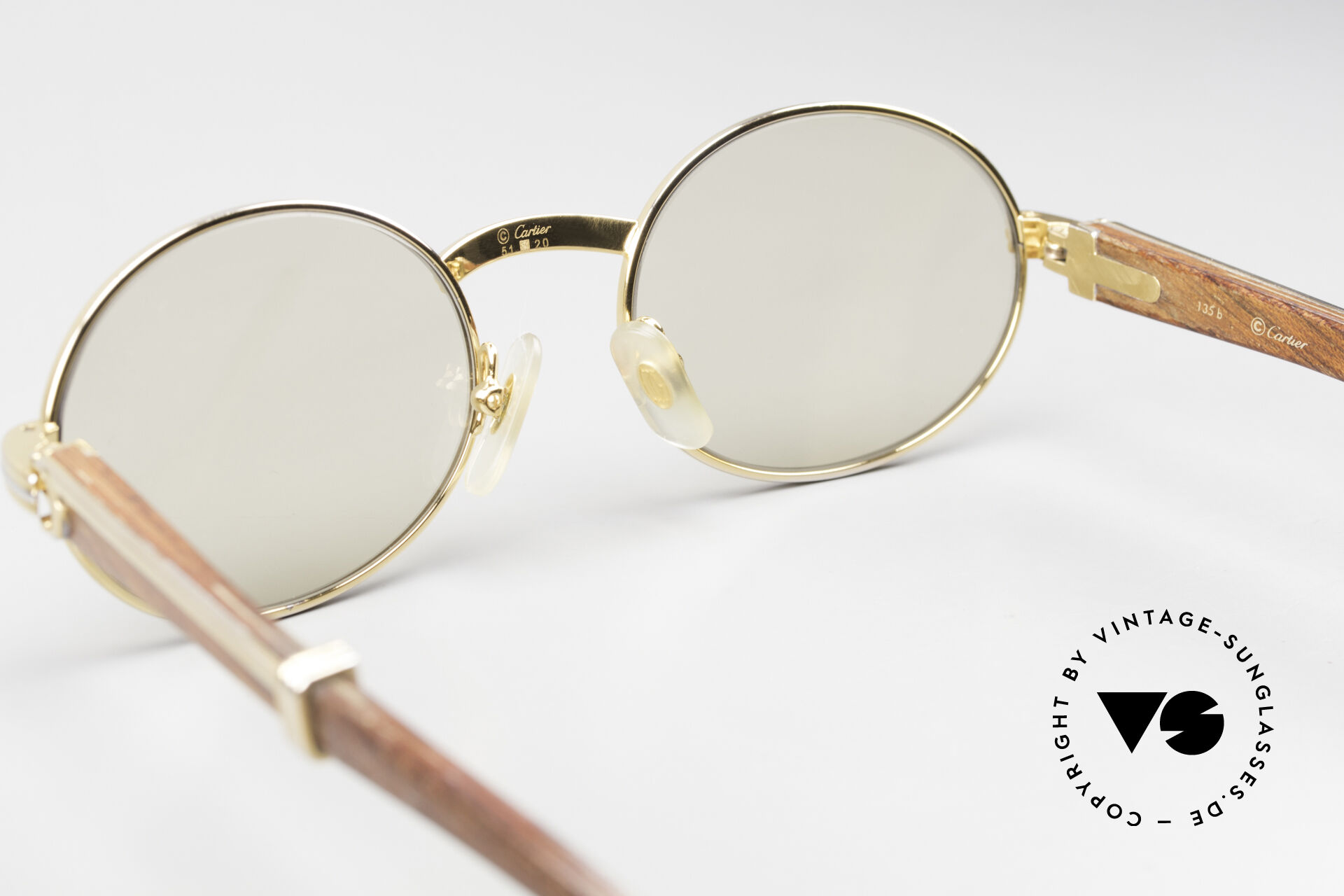 Cartier Giverny Rare Oval Wood Sunglasses