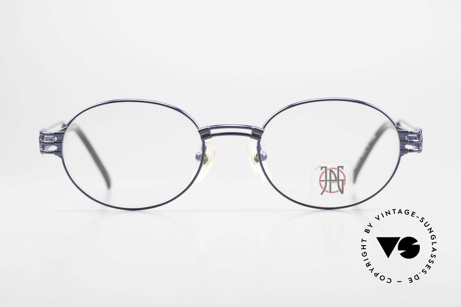 Glasses Jean Paul Gaultier 57-5107 90's Frame Blue Metallic