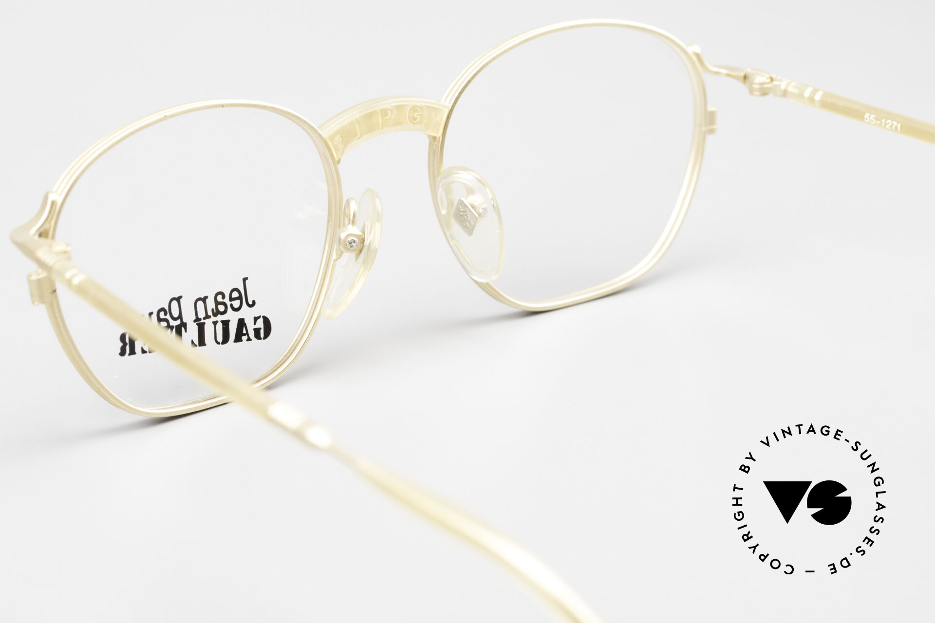 Glasses Jean Paul Gaultier 55-1271 Gold-Plated Vintage Glasses