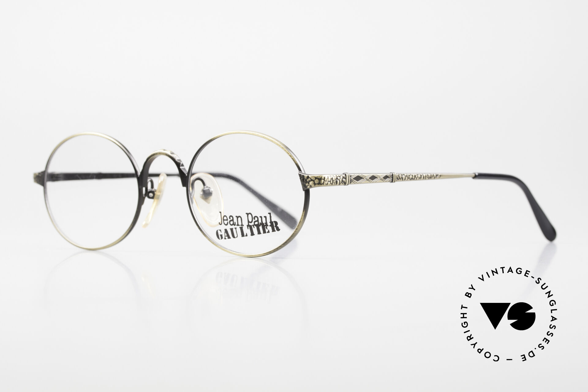 Glasses Jean Paul Gaultier 55-9672 Oval 1990's JPG Eyeglasses Glasses Jean Paul Gaultier 55-9672 Oval 1990's JPG Eyeglasses