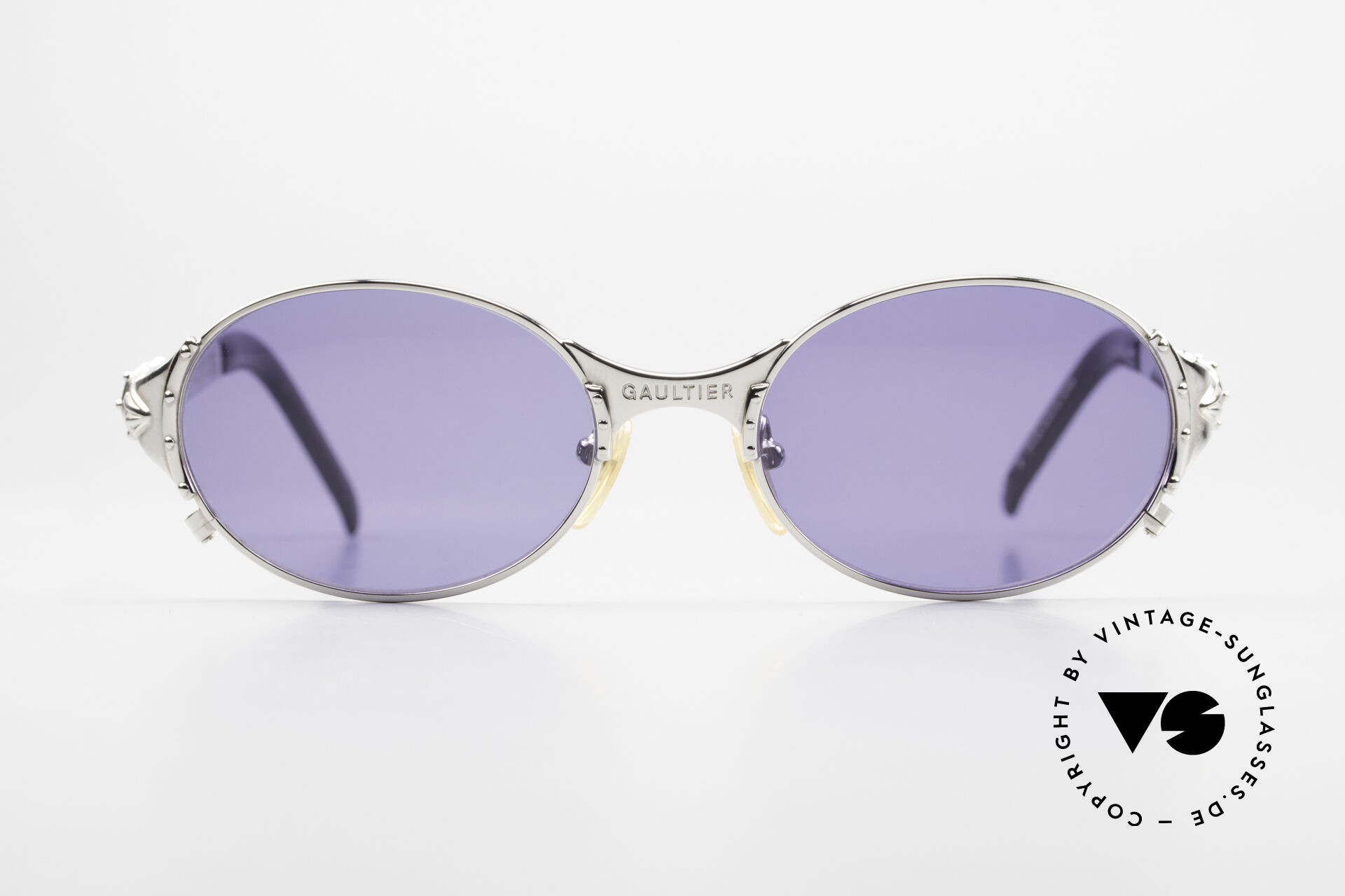 Lunettes De Soleil Jean Paul Gaultier Vintage - Monture Métal Gris - Réf. 56-5106