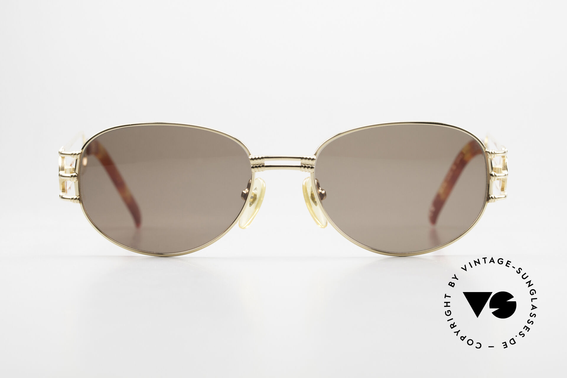Lunettes De Soleil Vintage Jean Paul Gaultier - Modèle 58-5201, Monture Dorée Métal/plastique, Japon