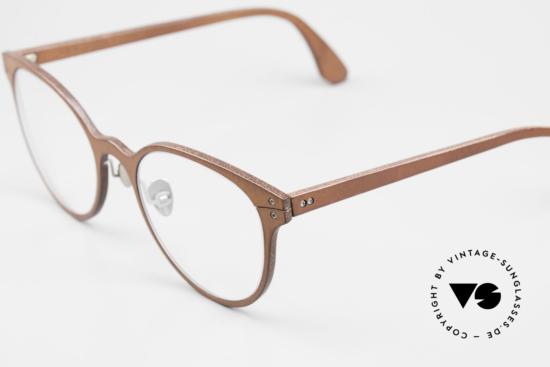 Glasses Lucas de Stael Minotaure Thin 05 Frame With Leather Cover