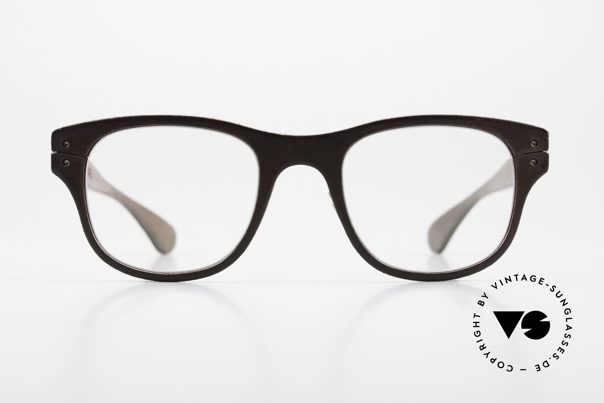 Lunettes Lucas De Stael Minotaure Col.06 M08 - Monture Cuir Couleur Marine - Occasion Avec étui