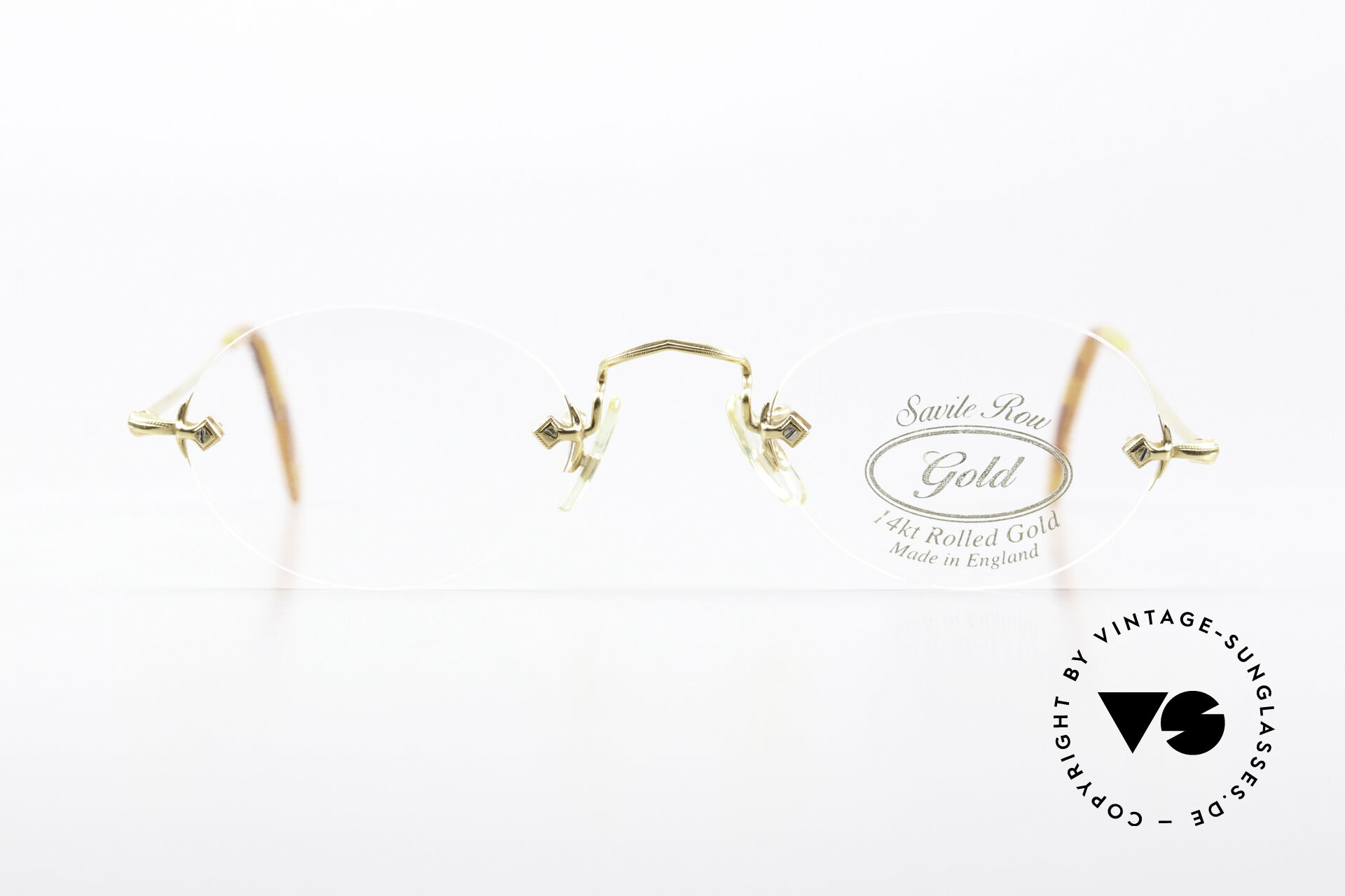 Glasses Savile Row Rimless 45/20 Rimless 14kt Gold Filled