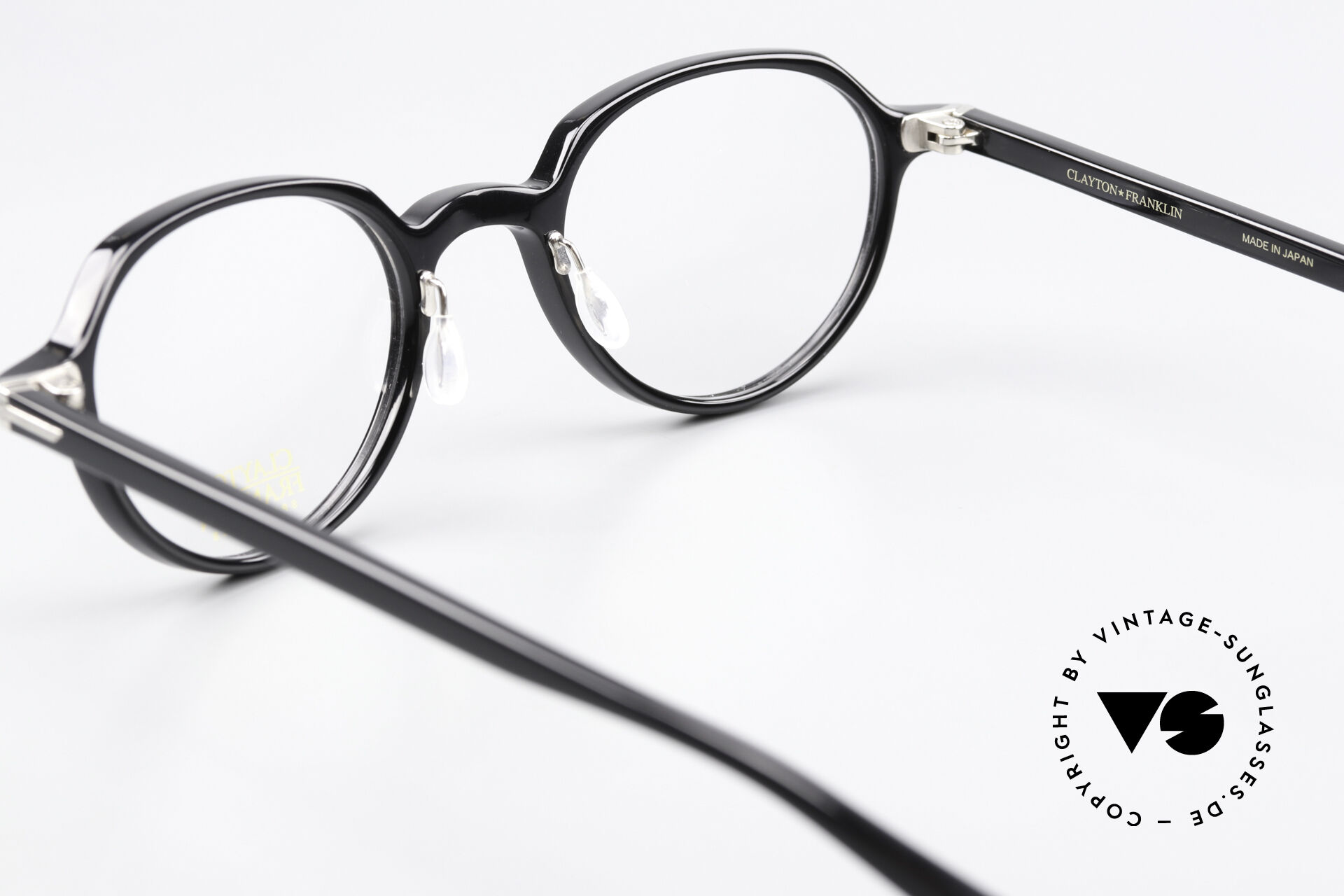 Glasses Clayton Franklin 759 Black Frame Made In Japan