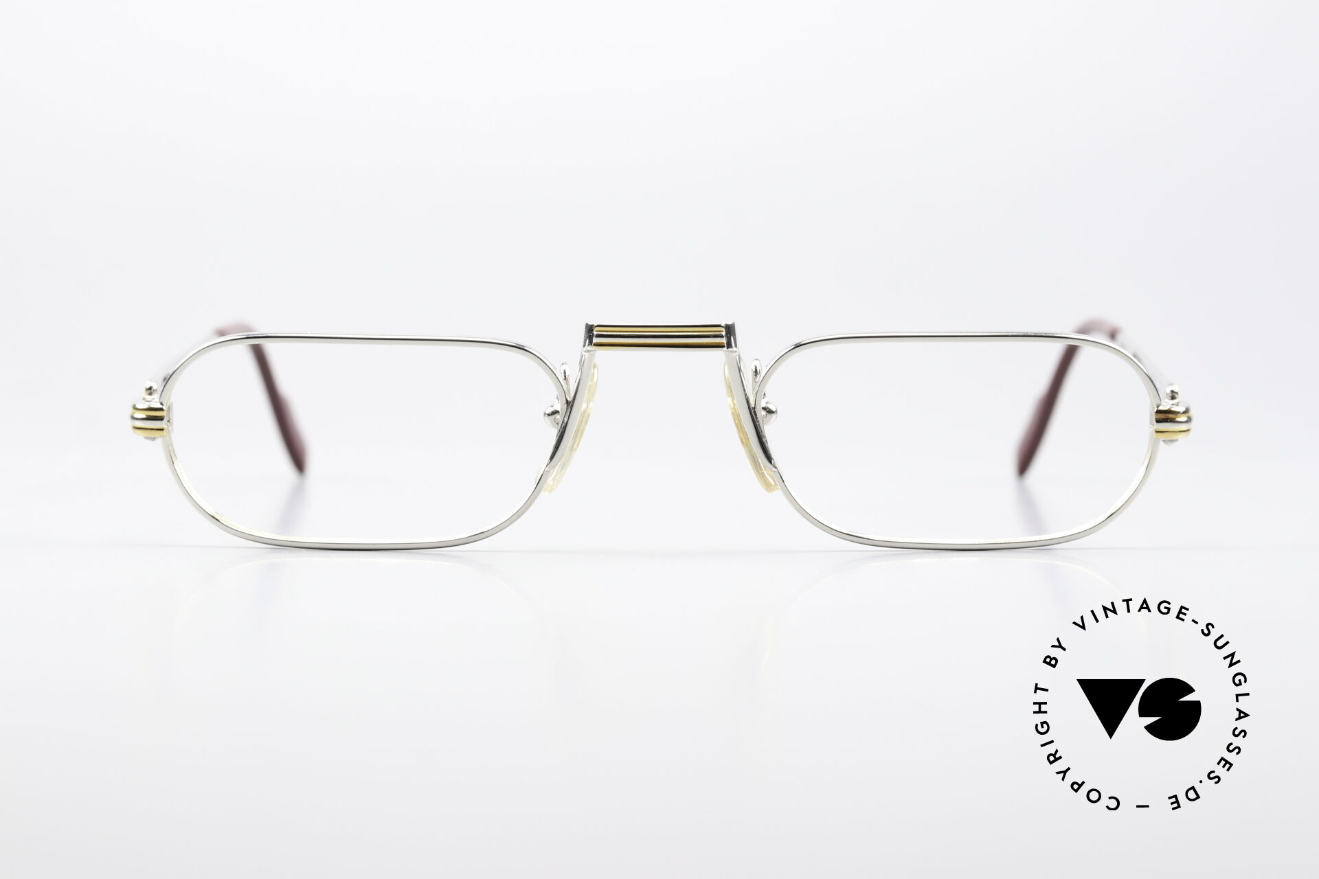 Glasses Cartier Demi Lune LC M Platinum Reading Specs 1987