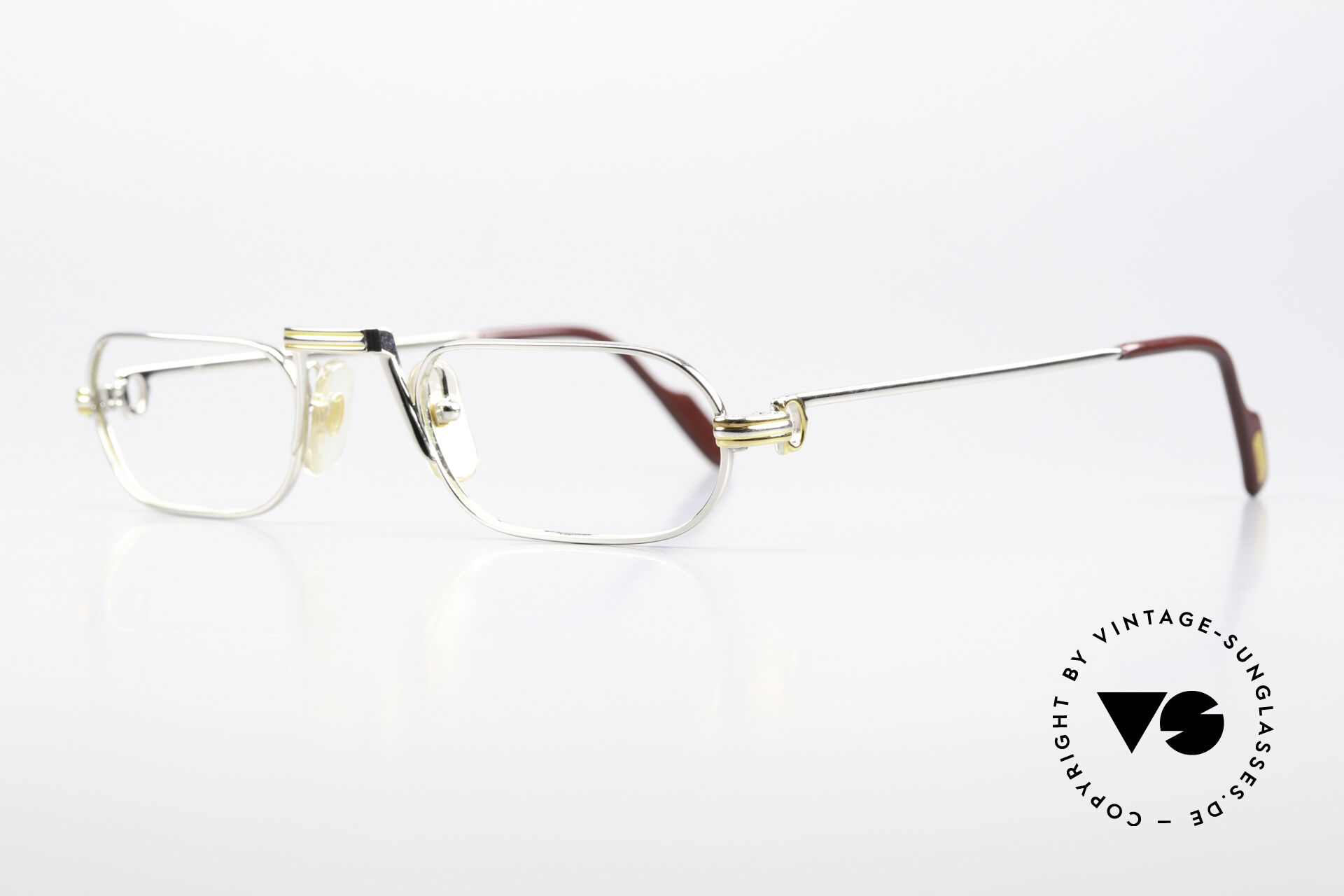 Cartier Demi Lume Sunglasses 1980s Platinum IFC Cartier Demi-Lune Louis - Funkykhalou-shop.com Rare Vintage  main image 4