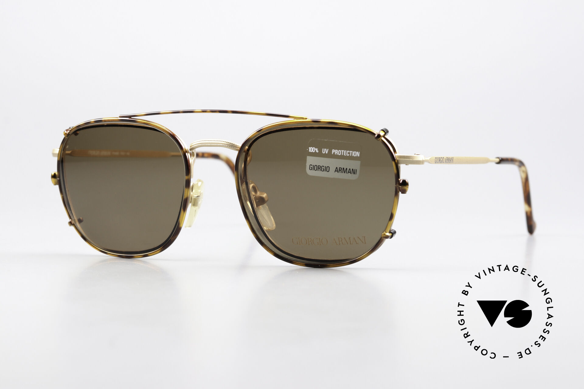 Sunglasses Giorgio Armani 137 Square Panto With Sun Clip