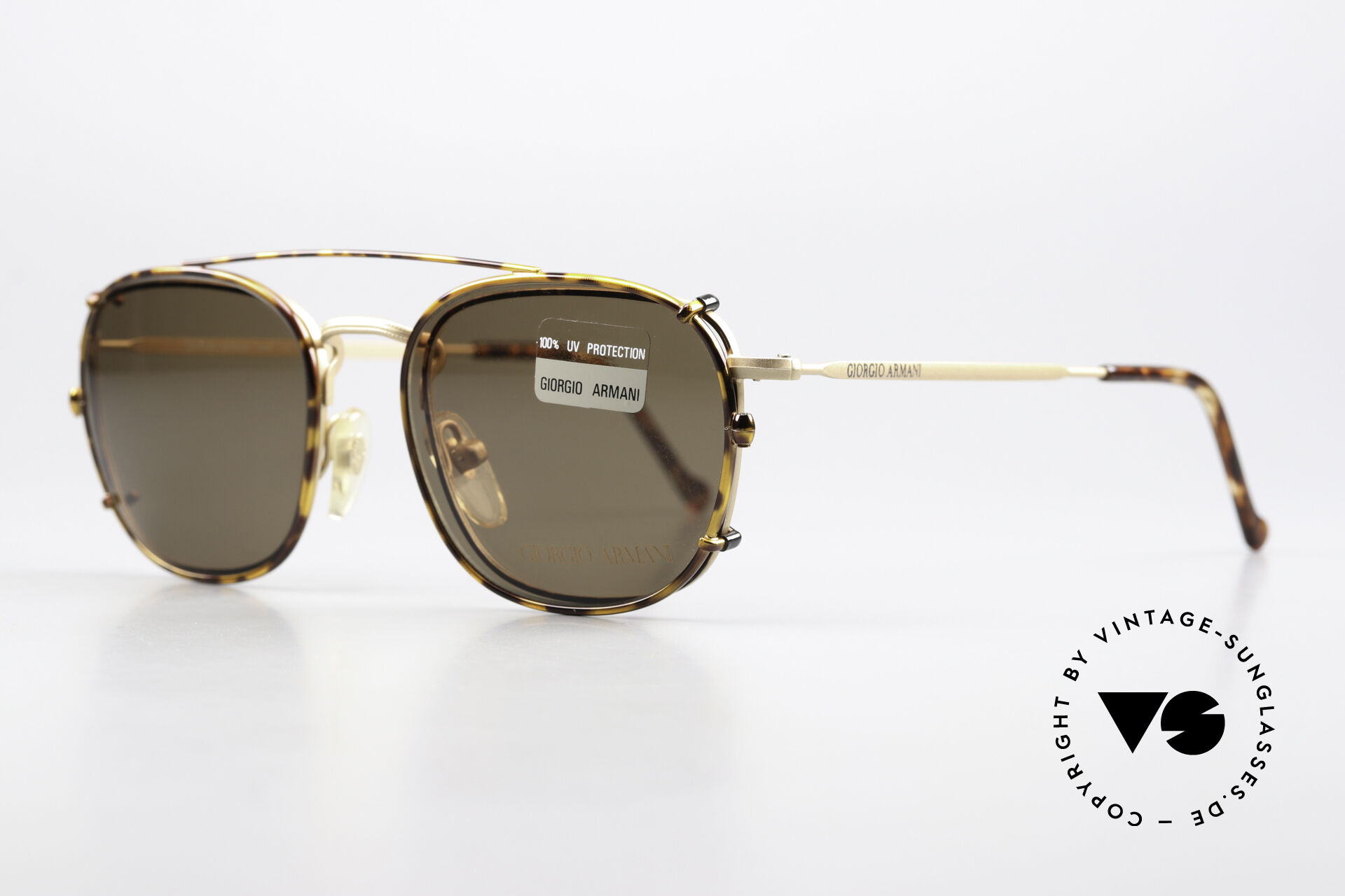 Sunglasses Giorgio Armani 137 Square Panto With Sun Clip