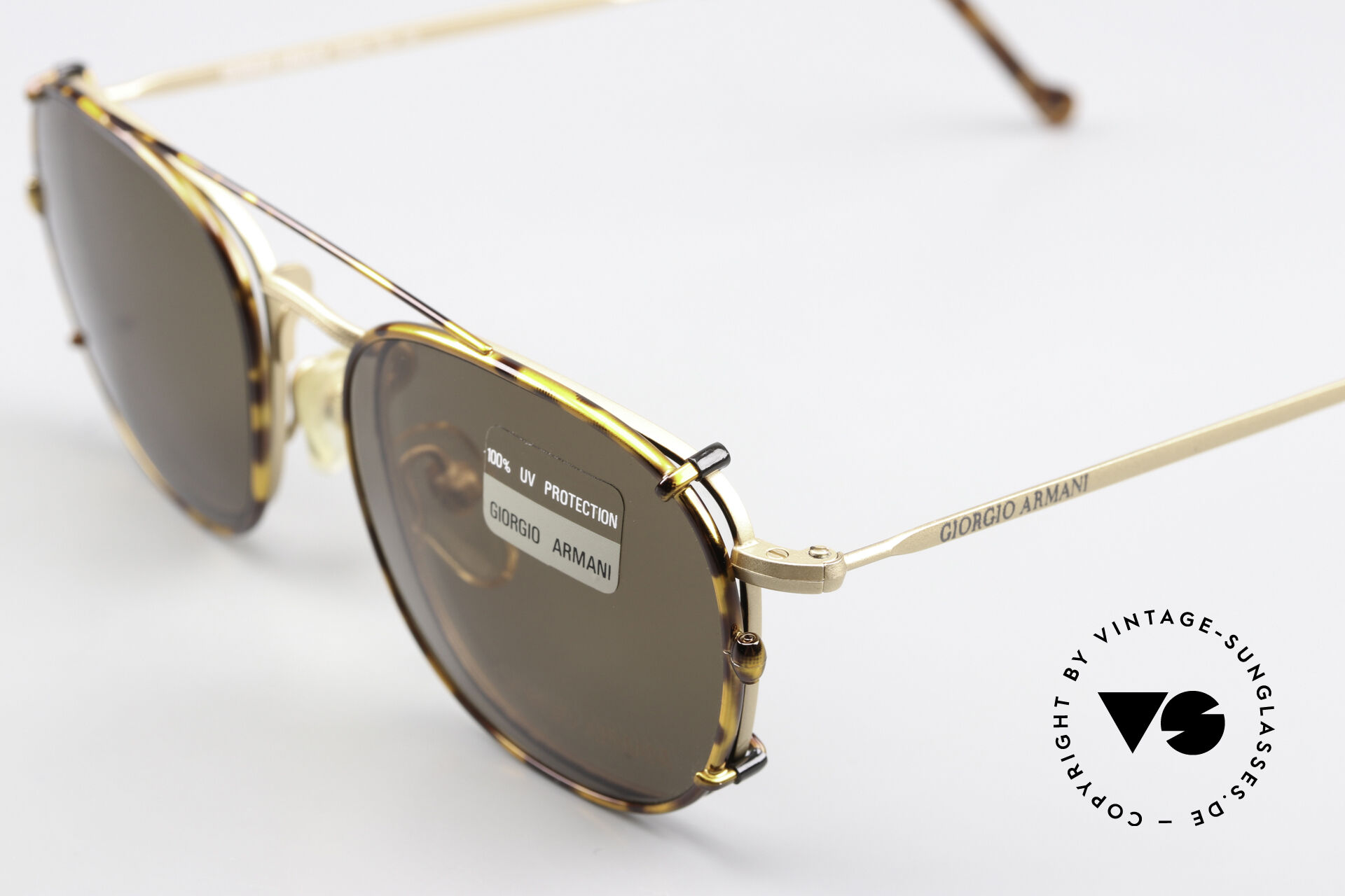 Sunglasses Giorgio Armani 137 Square Panto With Sun Clip