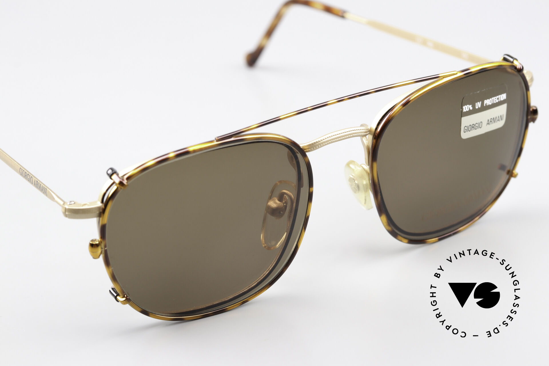Sunglasses Giorgio Armani 137 Square Panto With Sun Clip