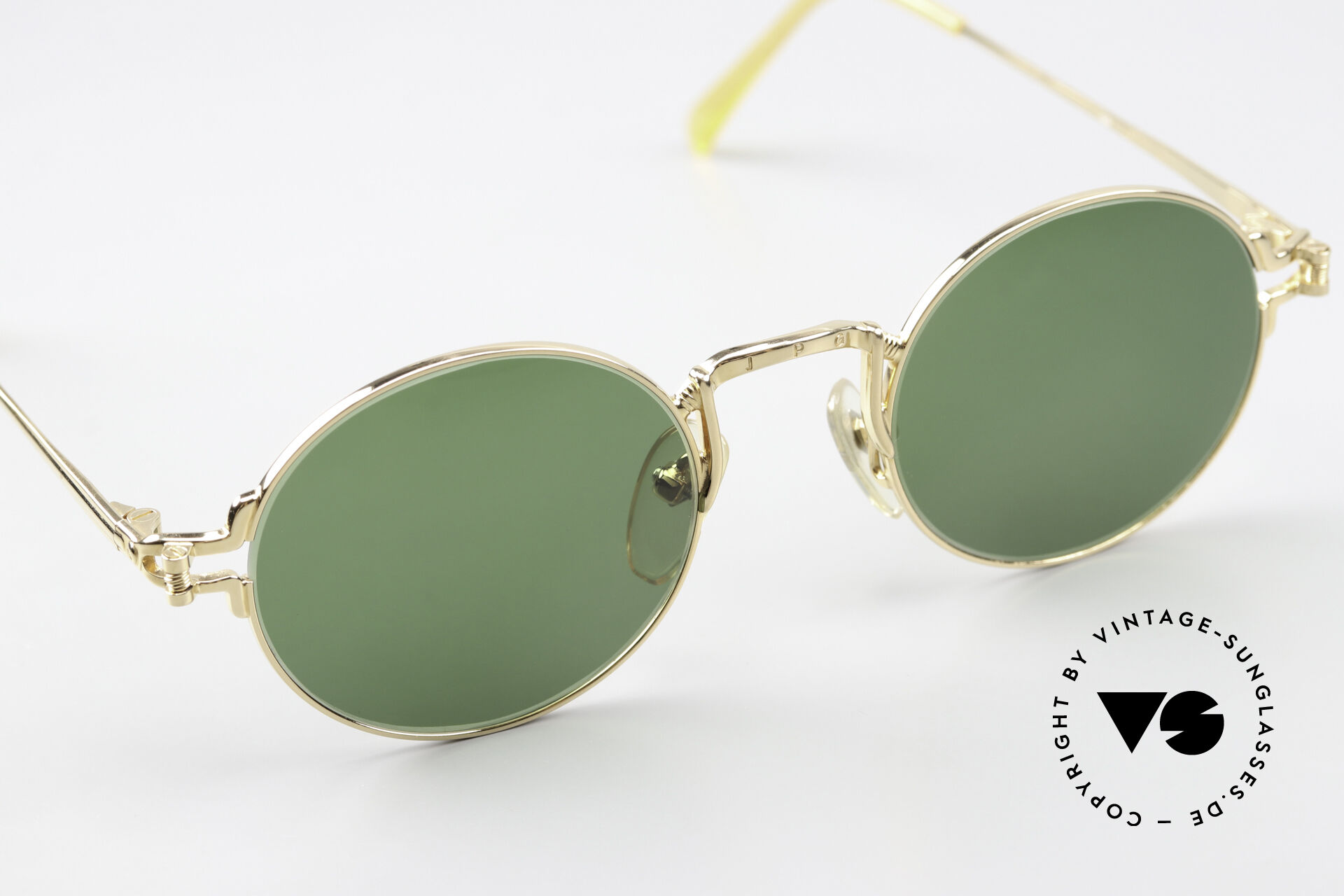 Junior Gaultier Gold Tone Sunglasses with Black Case, Vintage Jean Paul Gaultier Junior 57 0175 – Vintage Frames Company main image 2