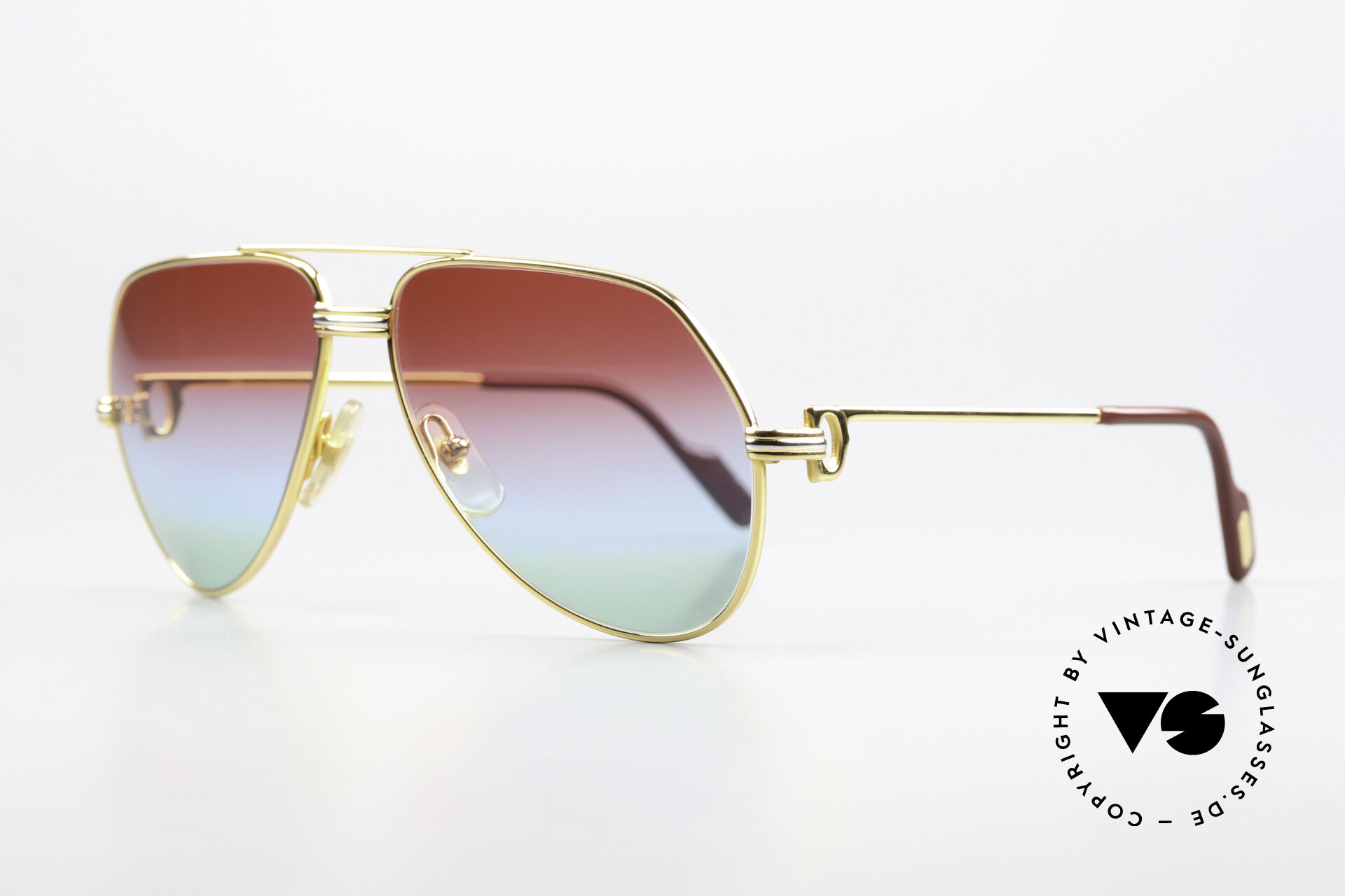 Sunglasses Cartier Vendome LC - S Bordeaux Polar Lights Lenses
