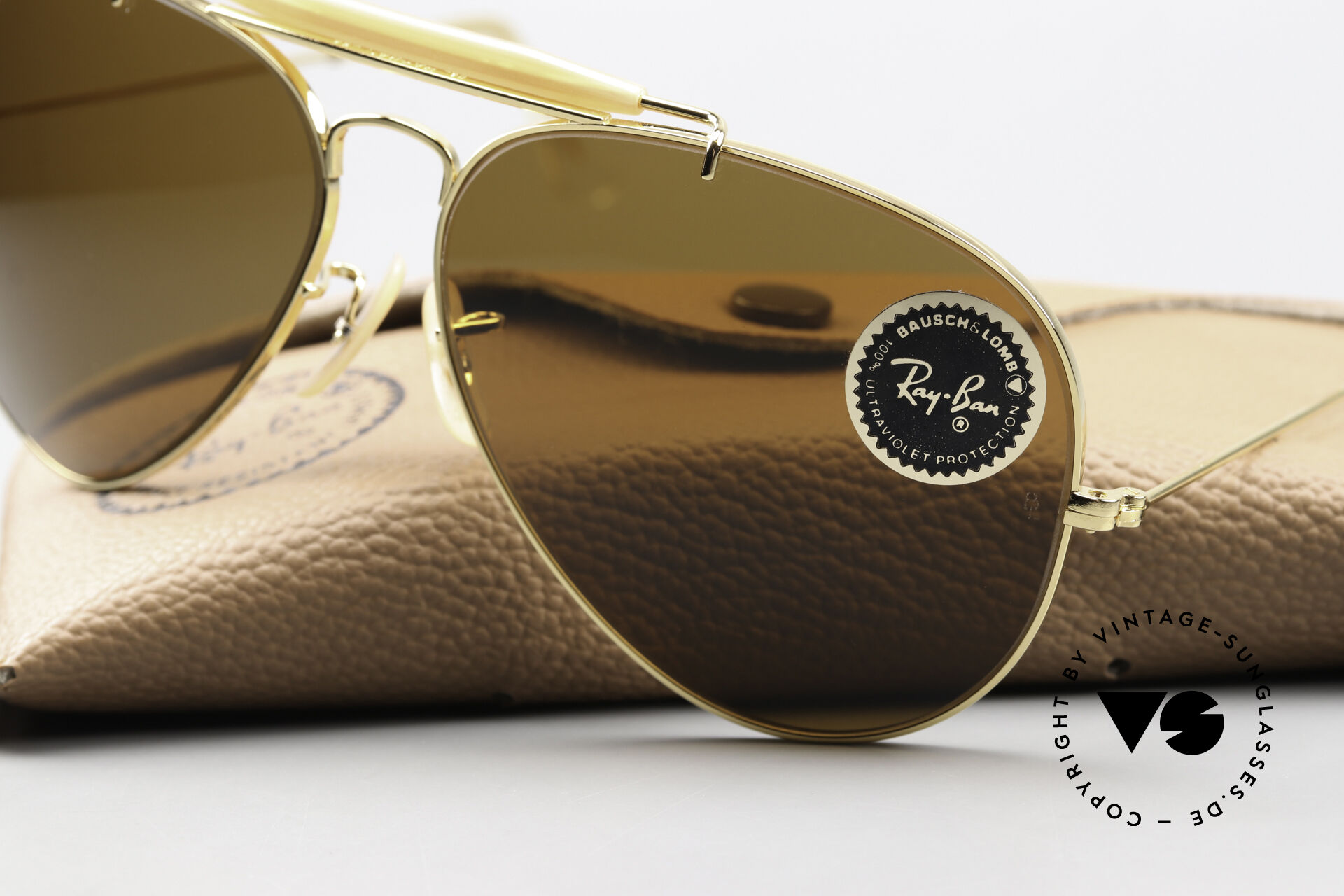 Ray ban aviator classic brown on sale