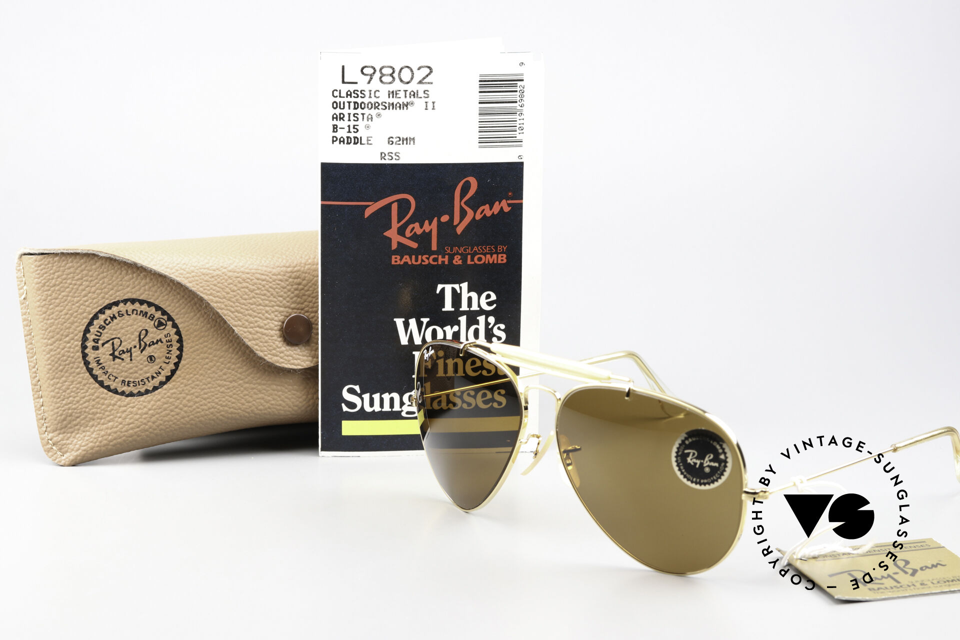 Sunglasses Ray Ban Outdoorsman II Aviator Classic 62mm Size
