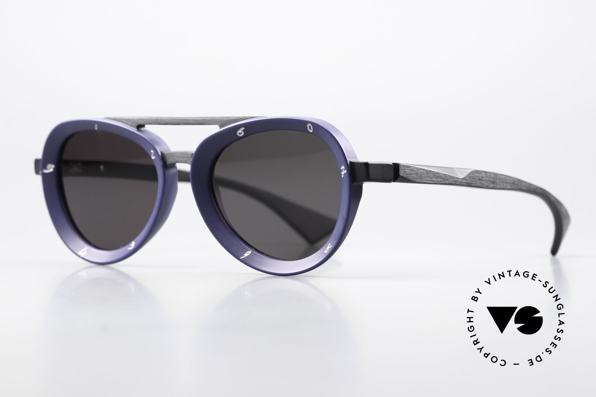 Sunglasses Piero Massaro 373 Matte Black And Matte Blue