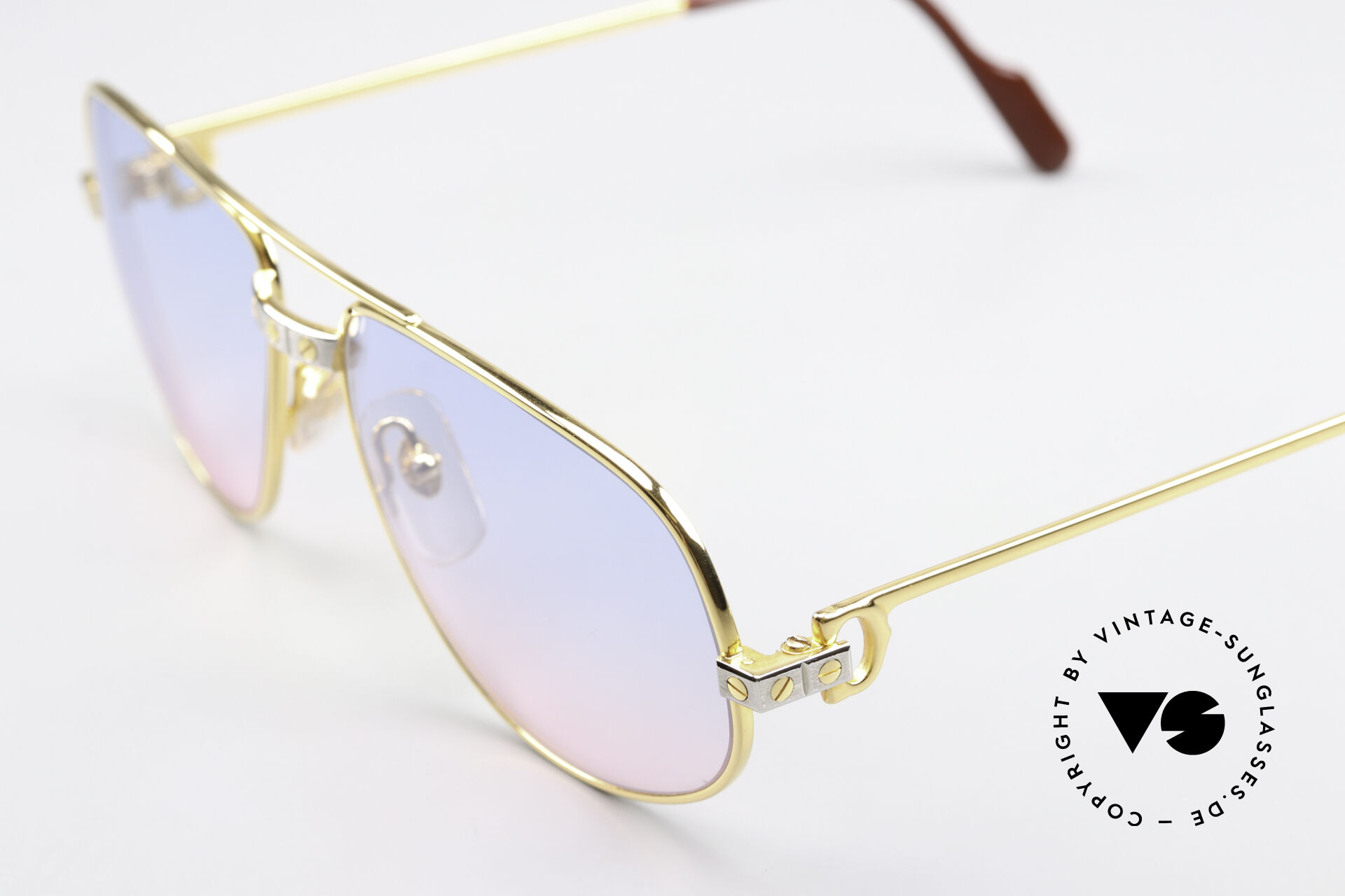 Sunglasses Cartier Romance Santos - M Babyblue Pink Gradient 